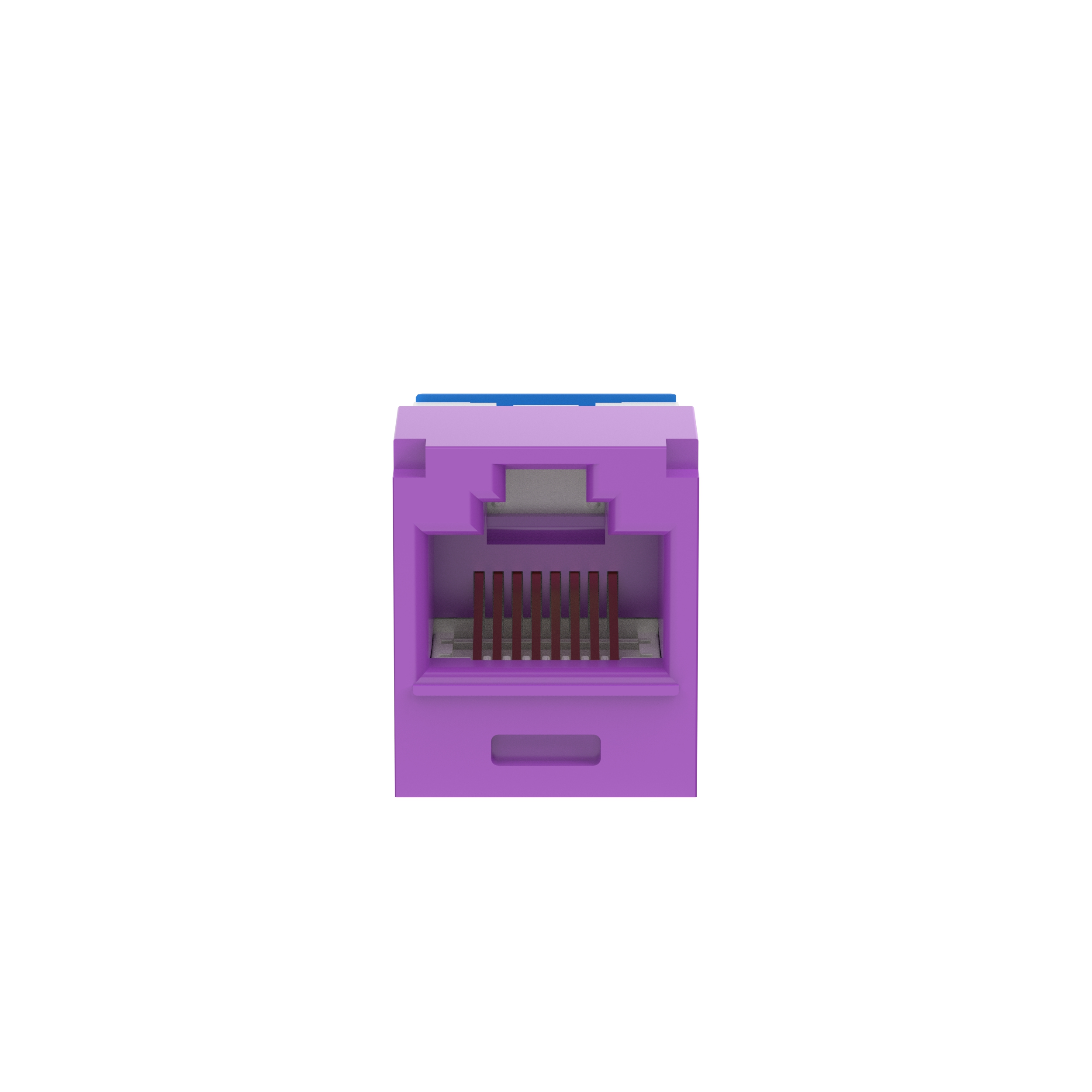 Mini-Com® UTP RJ45 Cat 6A Up/Down TG Jack Module, Violet