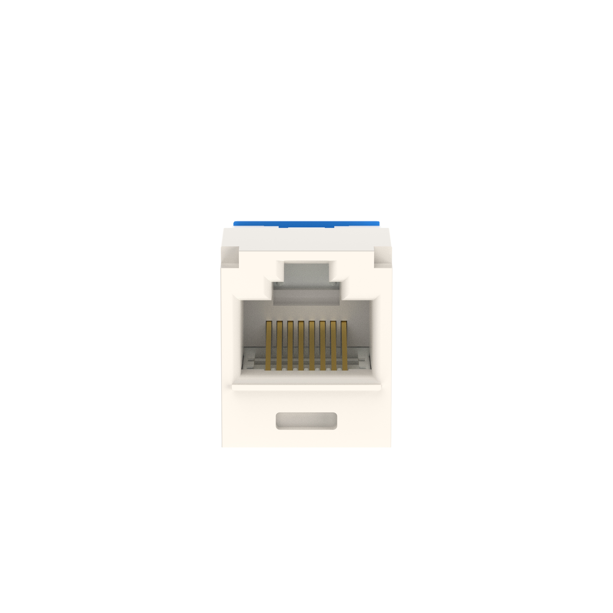 Mini-Com® UTP RJ45 Cat 6A Up/Down TG Jack Module, White