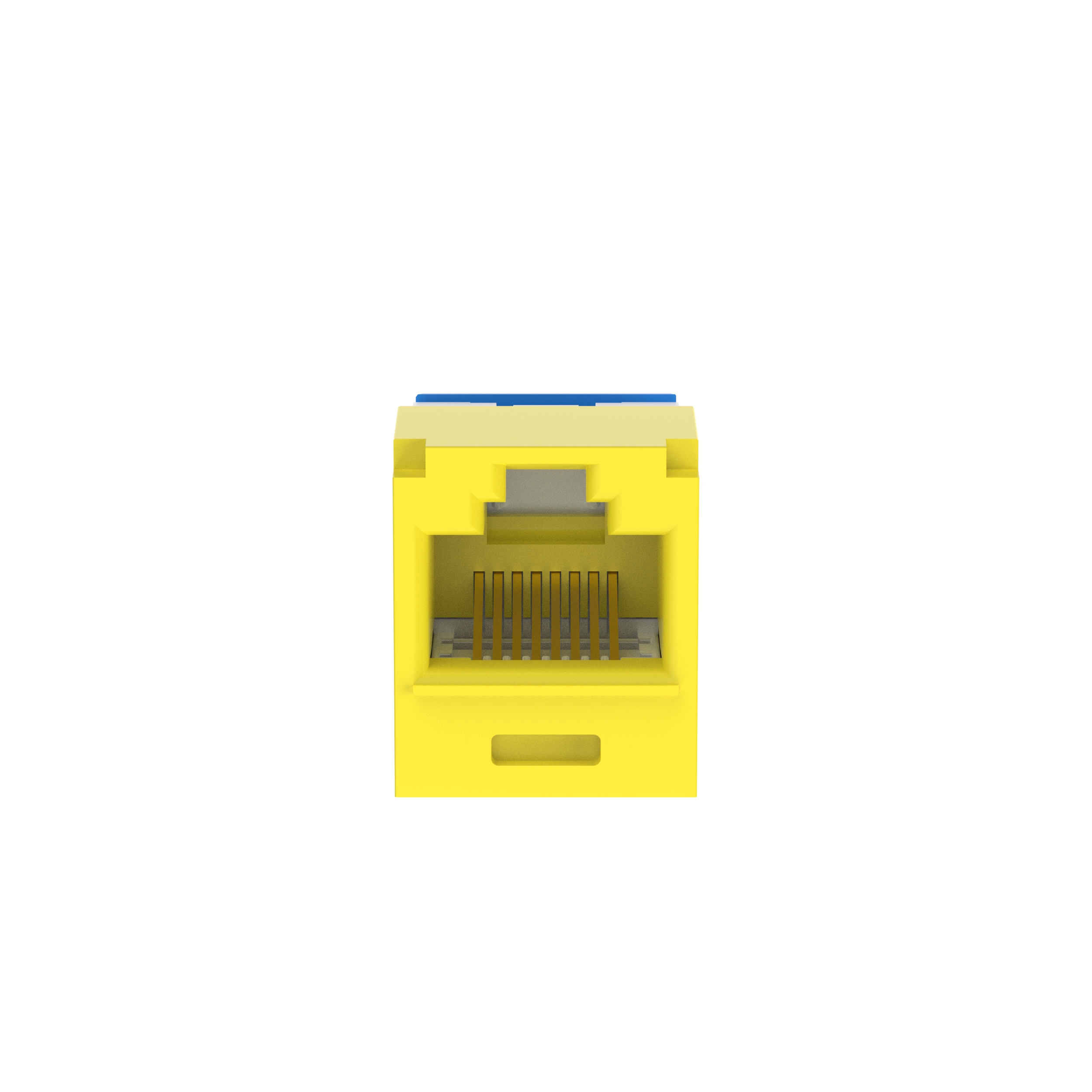 Mini-Com® UTP RJ45 Cat 6A Up/Down TG Jack Module, Yellow
