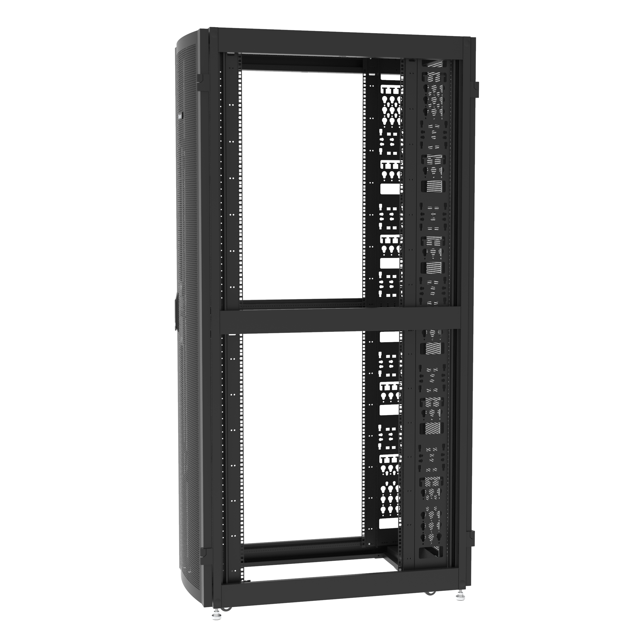 NET-VERSE™ CABINET, 600MM X 42RU X 1200MM, WITHOUT SIDE PANEL, CASTERS, BLACK
