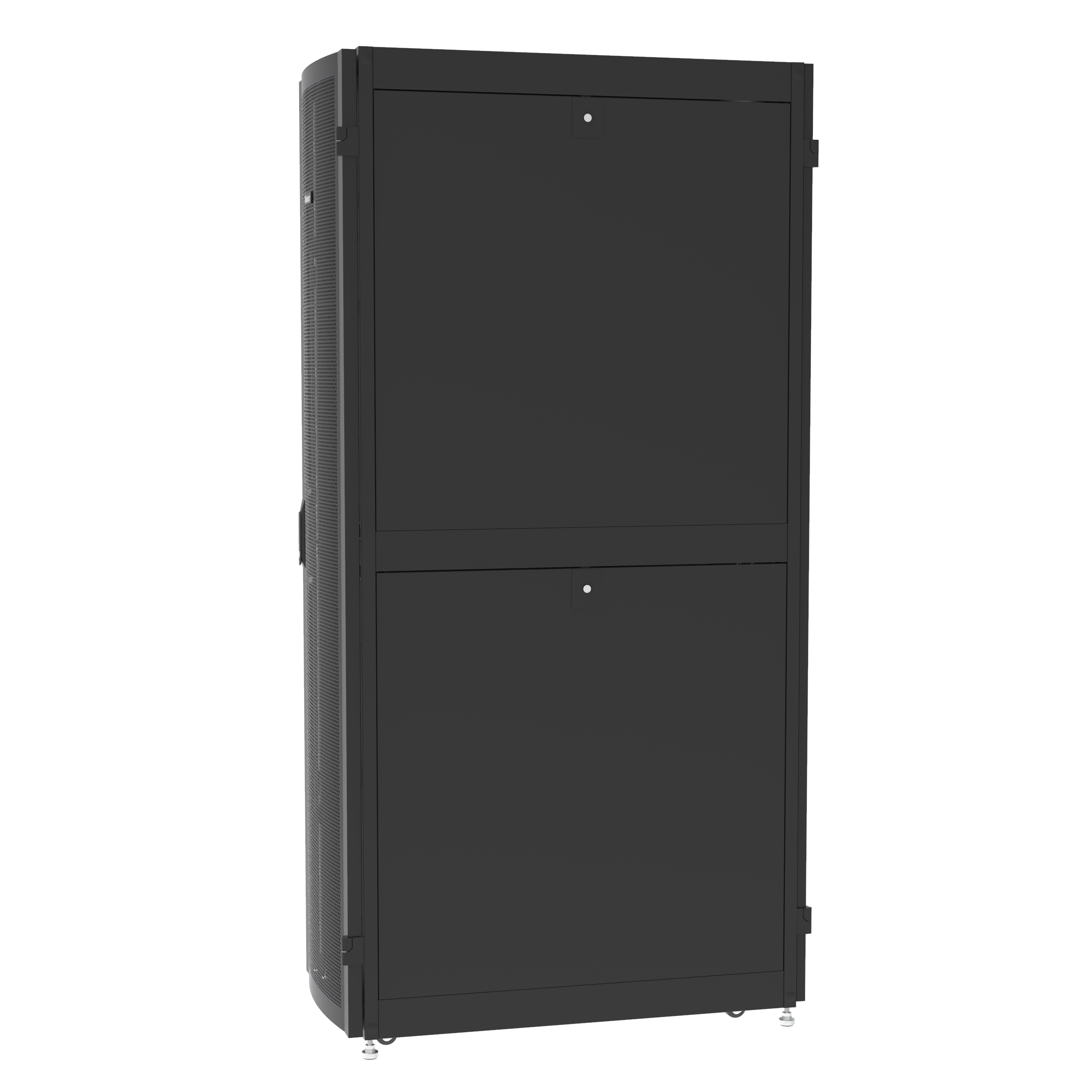NET-VERSE™ CABINET, 600MM X 48RU X 1200MM, WITH SIDE PANEL, CASTERS, BLACK