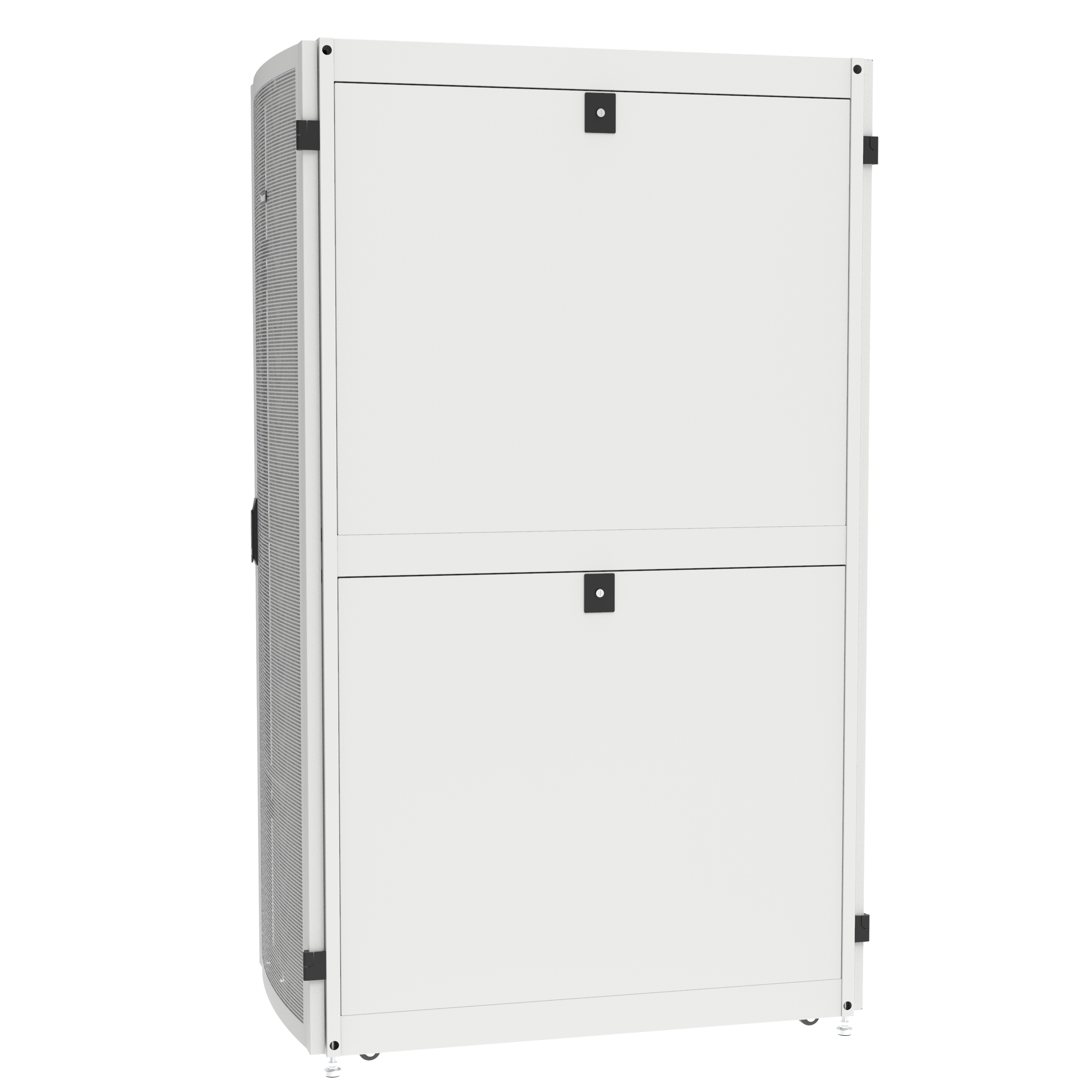 NET-VERSE™ CABINET, 800MM X 48RU X 1200MM, CASTERS, FINGERS, WHITE