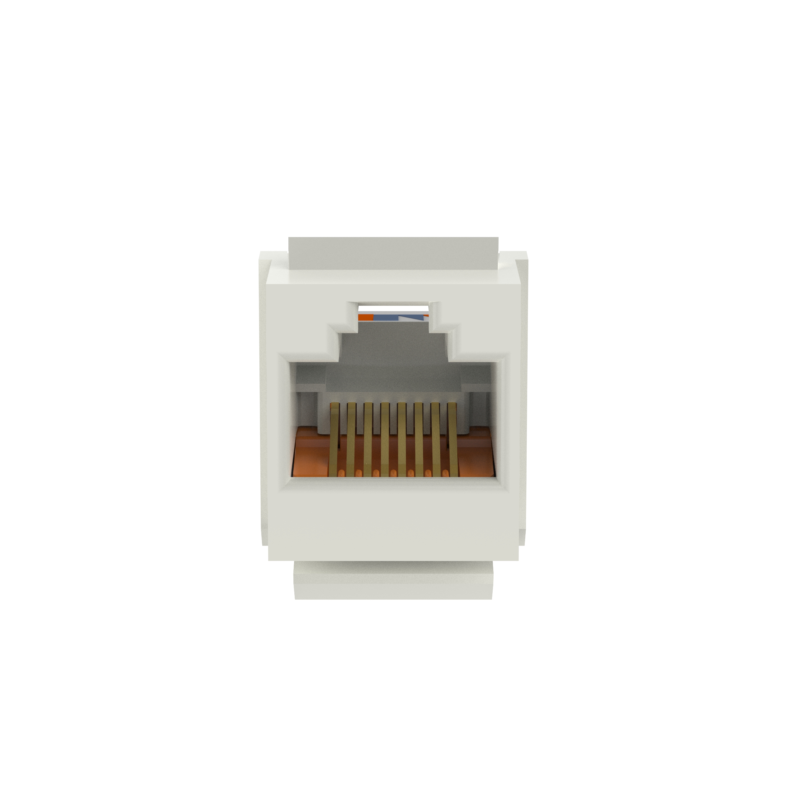 NetKey Cat 5e Leadframe Jack, Int'l White