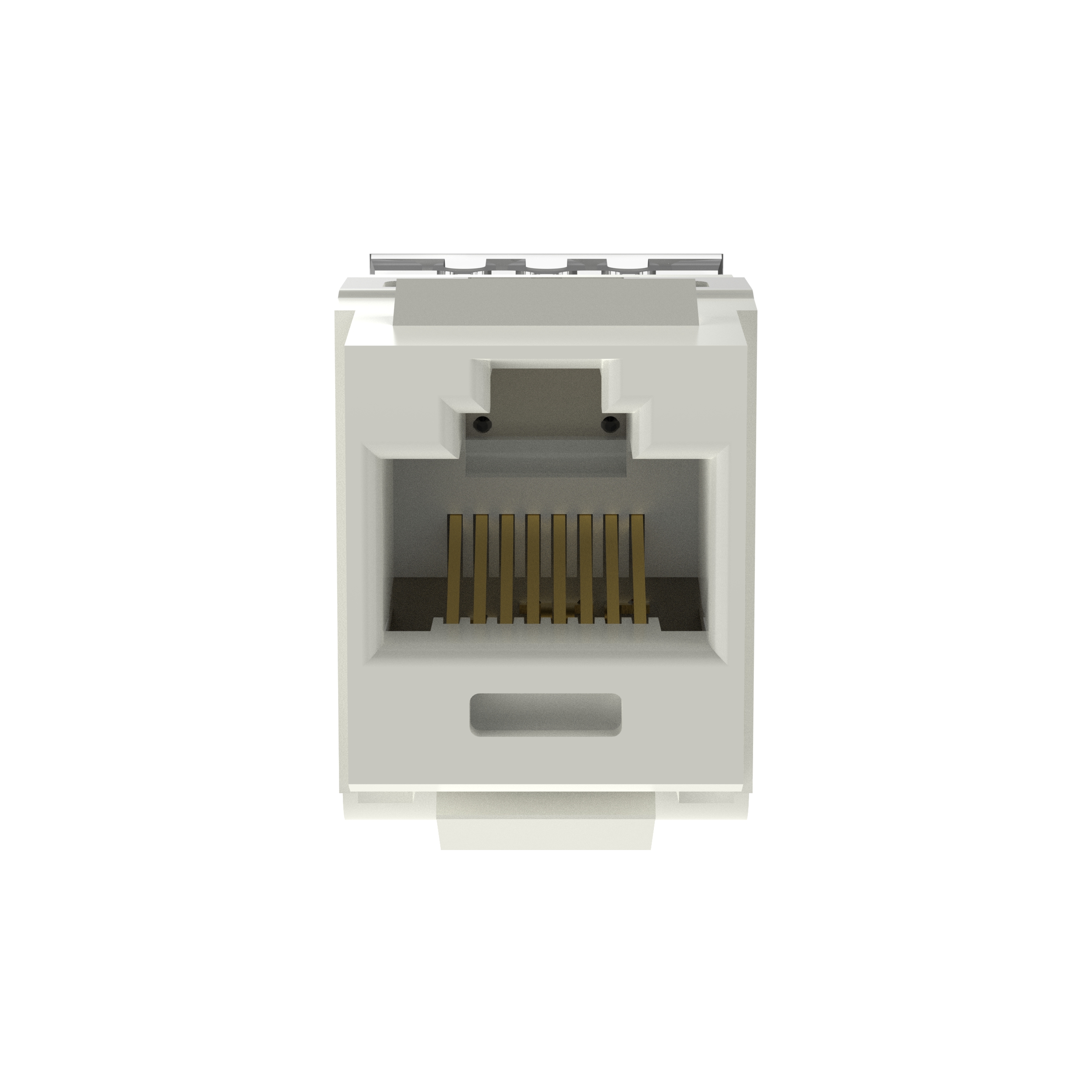 NetKey Cat 5e Punchdown Jack, Int'l White - Pack of 25