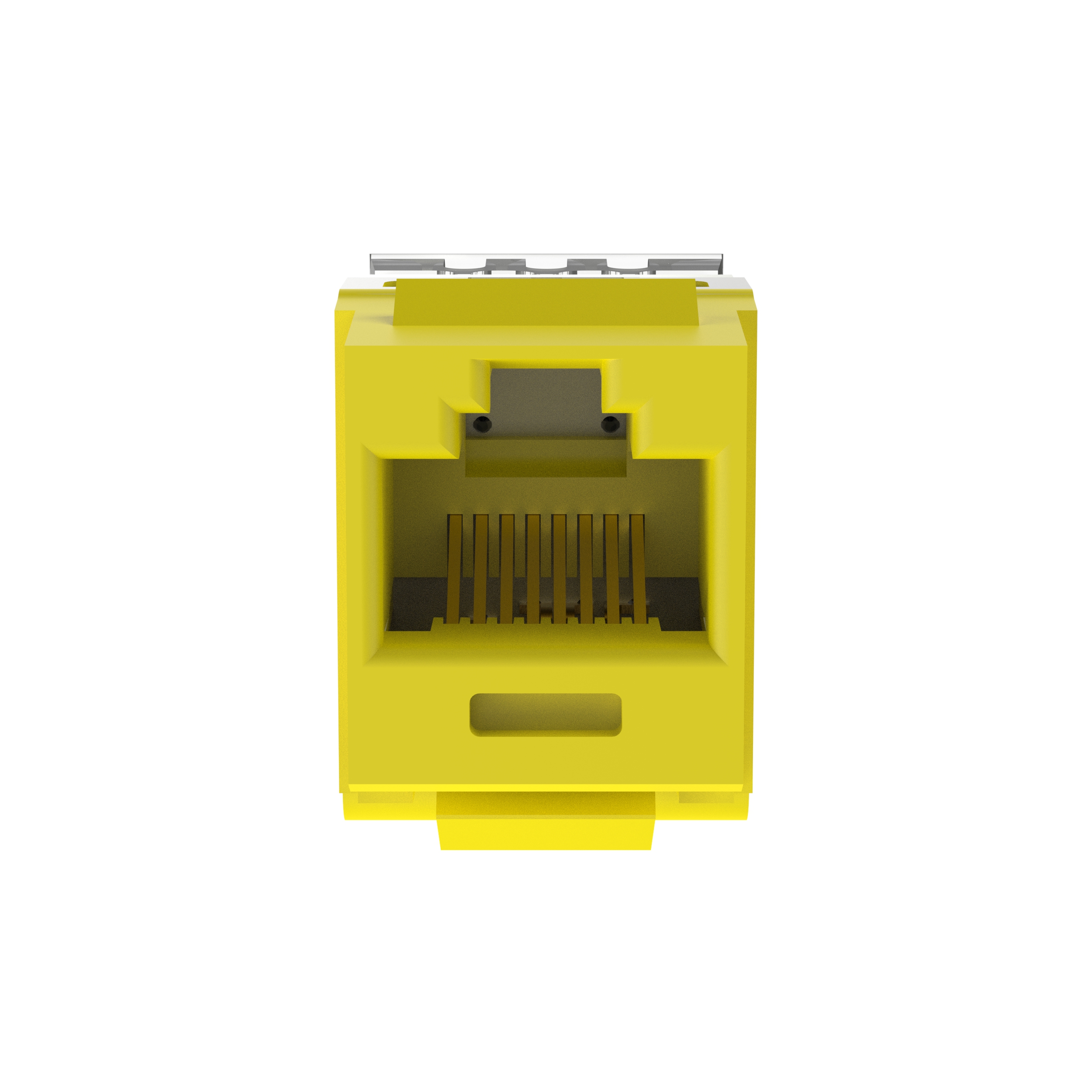 NetKey Cat 5e Punchdown Jack, Yellow - Pack of 25