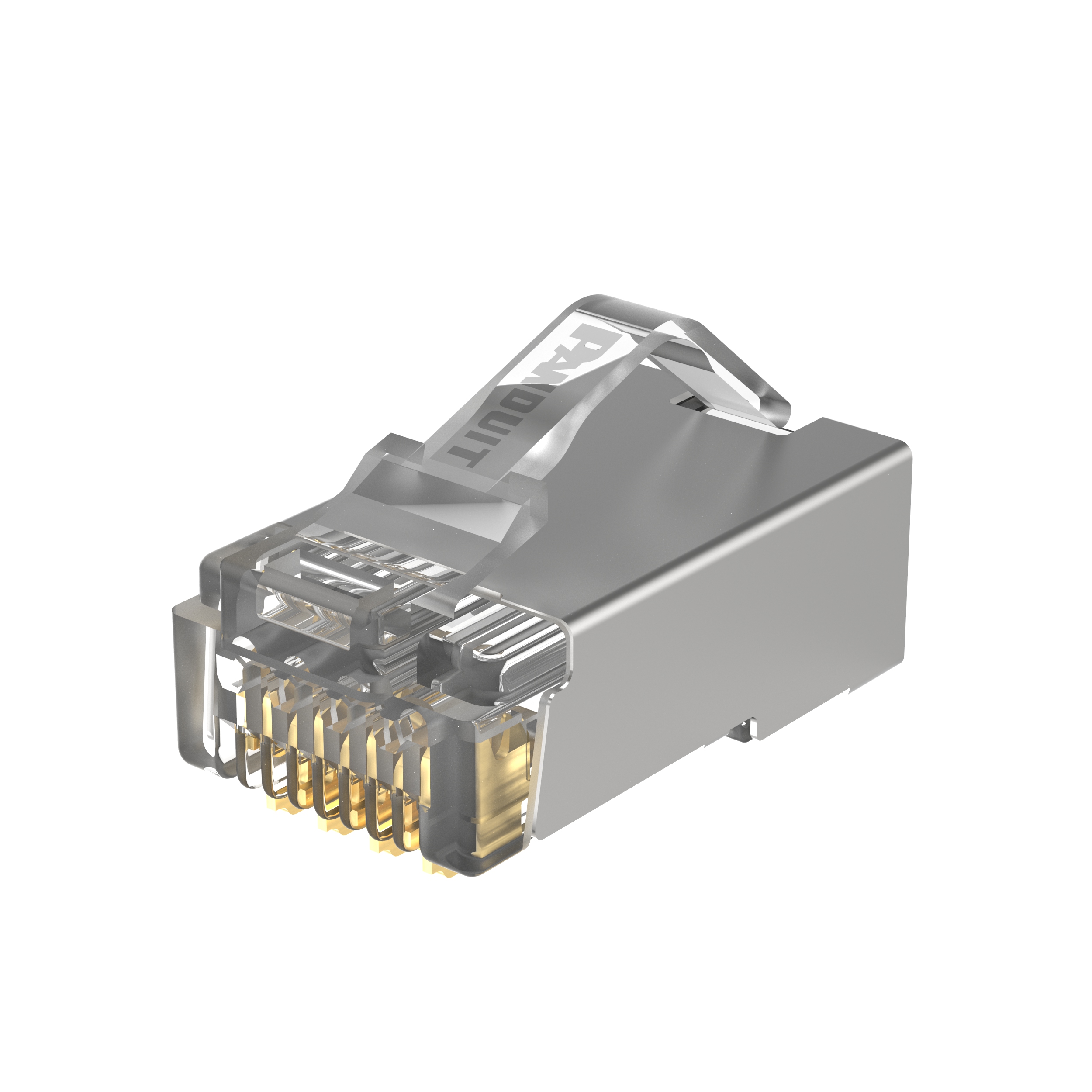 Pan-Plug® Modular Plug, Category  5e, 24-26 AWG, Shielded, 100 Pack