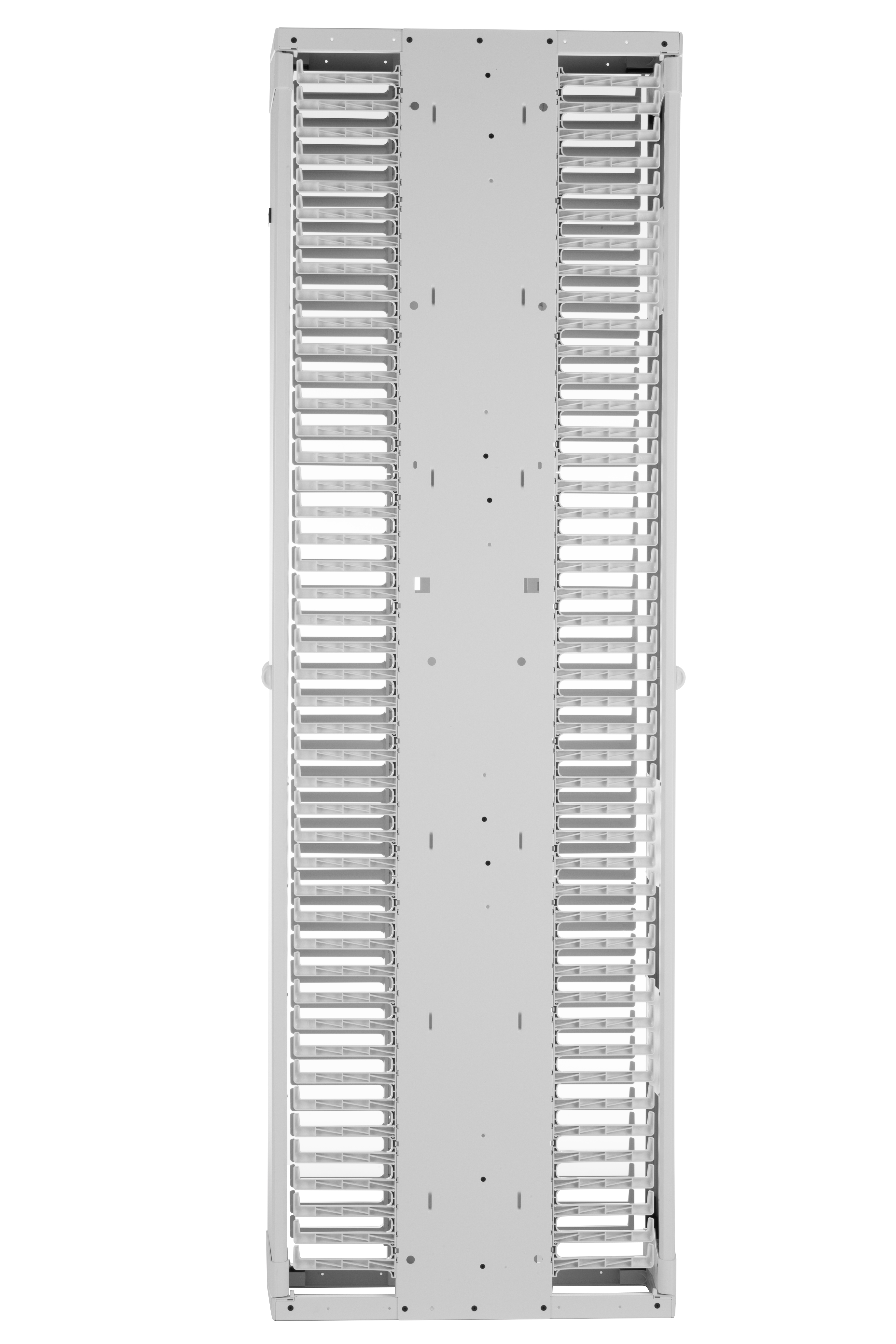 PE2V Vertical Dual-Sided Manager, 45RU, 12 in. Wide, White