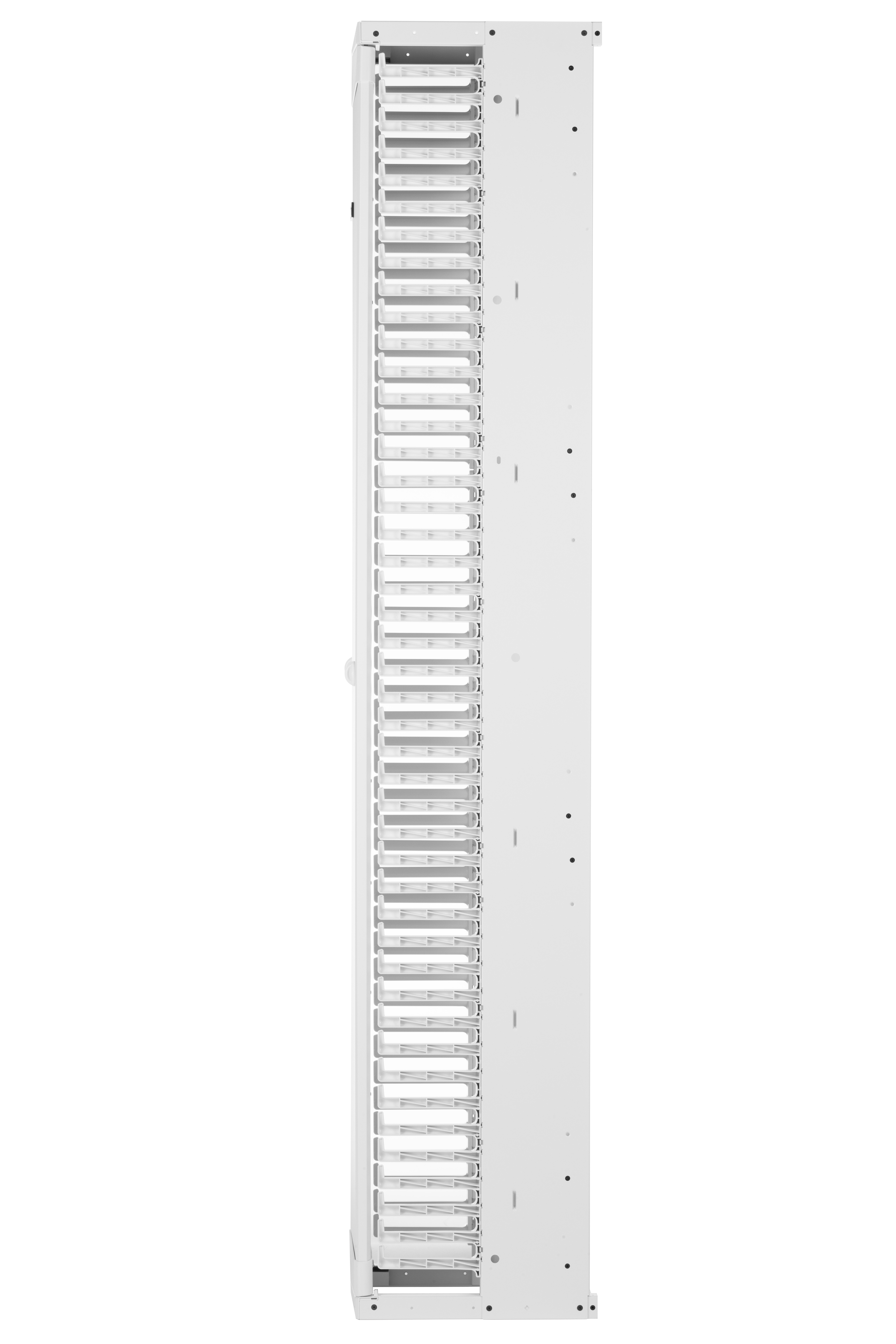 PE2V Vertical Single-Sided Manager, 45RU, 10 in. Wide, White