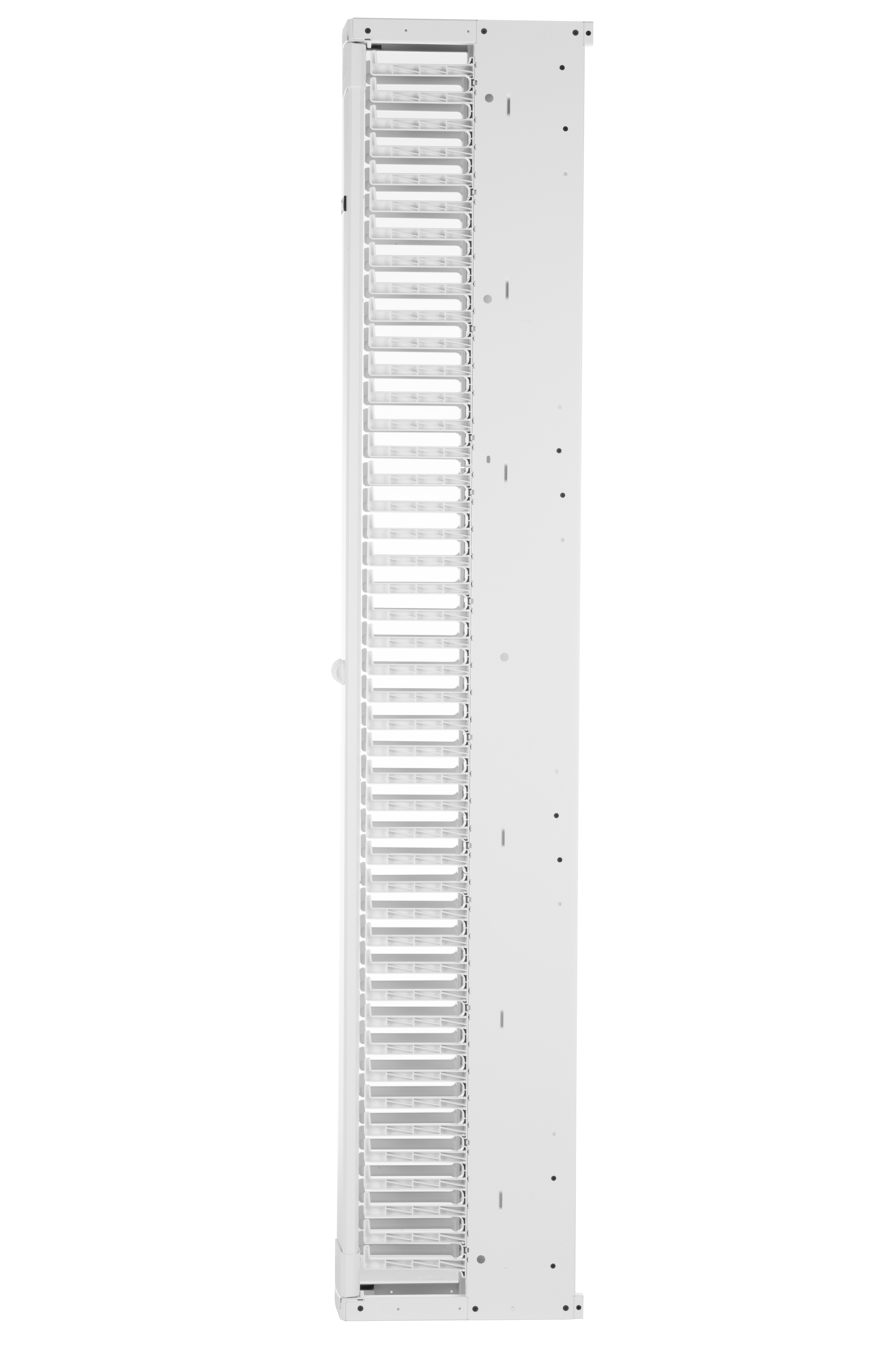 PE2V Vertical Single-Sided Manager, 45RU, 8 in. Wide, White