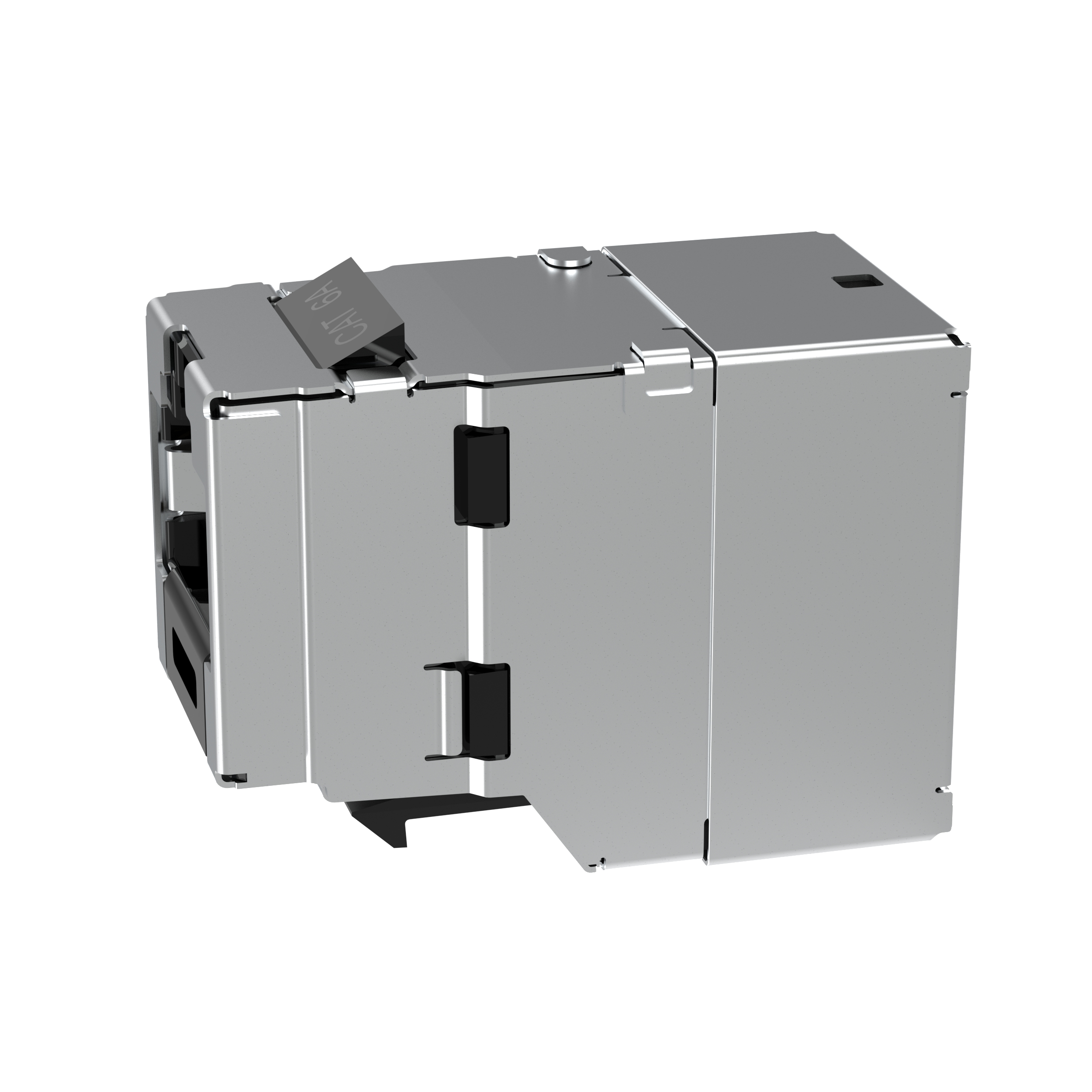 Shielded Keystone RJ45 Jack Module, Cat 6A, Black