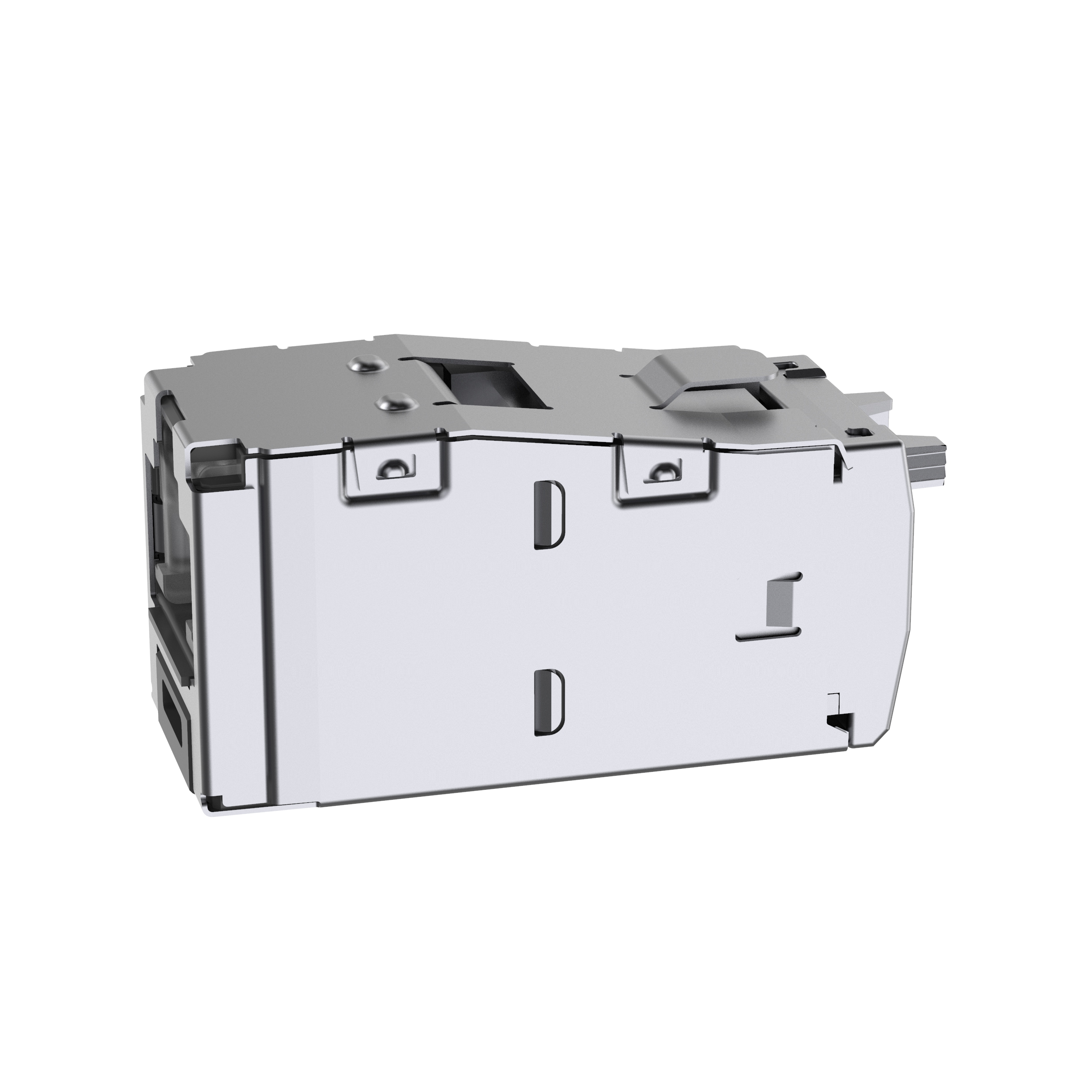 Shielded RJ45 Cat 6A Shuttered Jack Module, BL