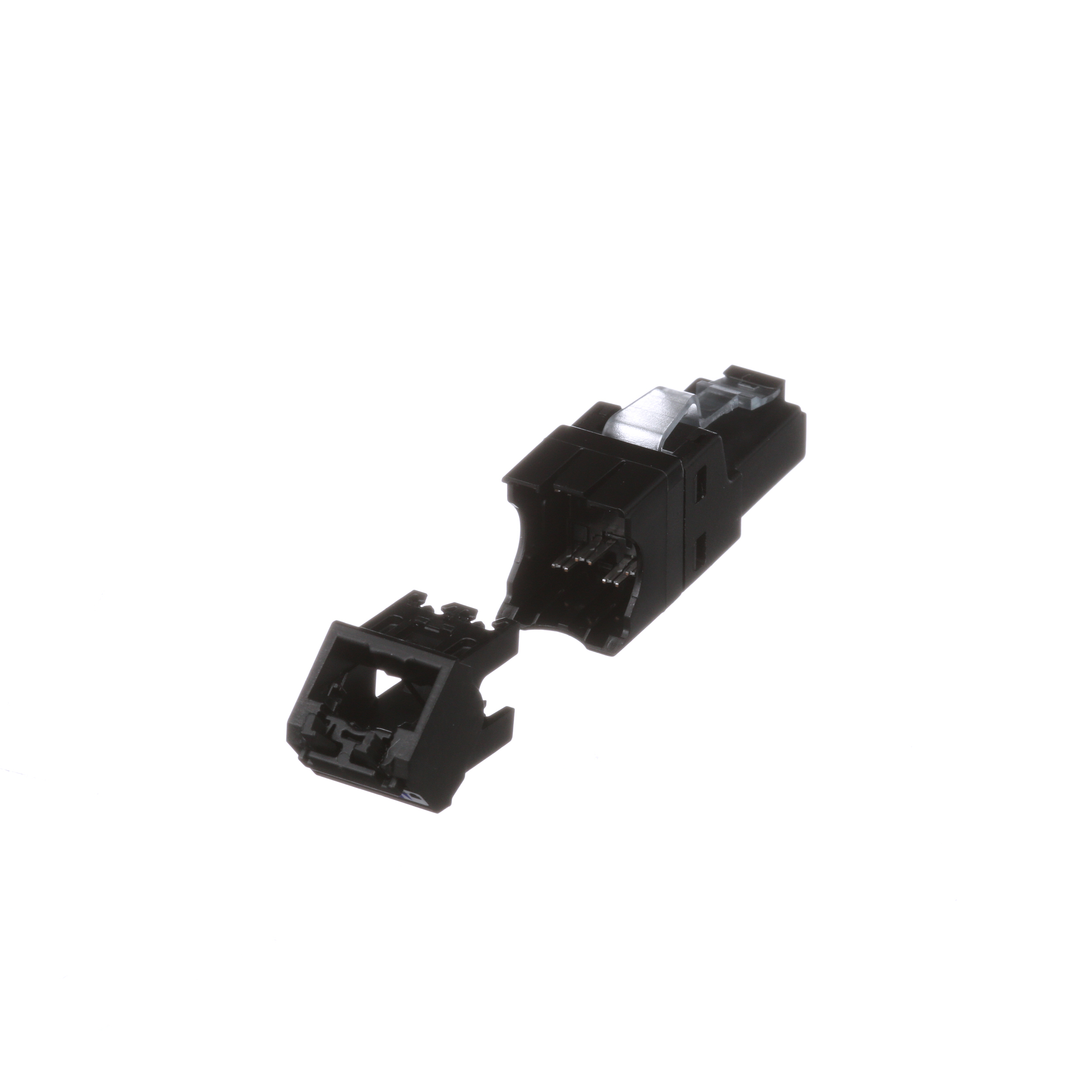 TX6A Cat 6A Angled UTP RJ45 Field Term Plug, 22-26 AWG