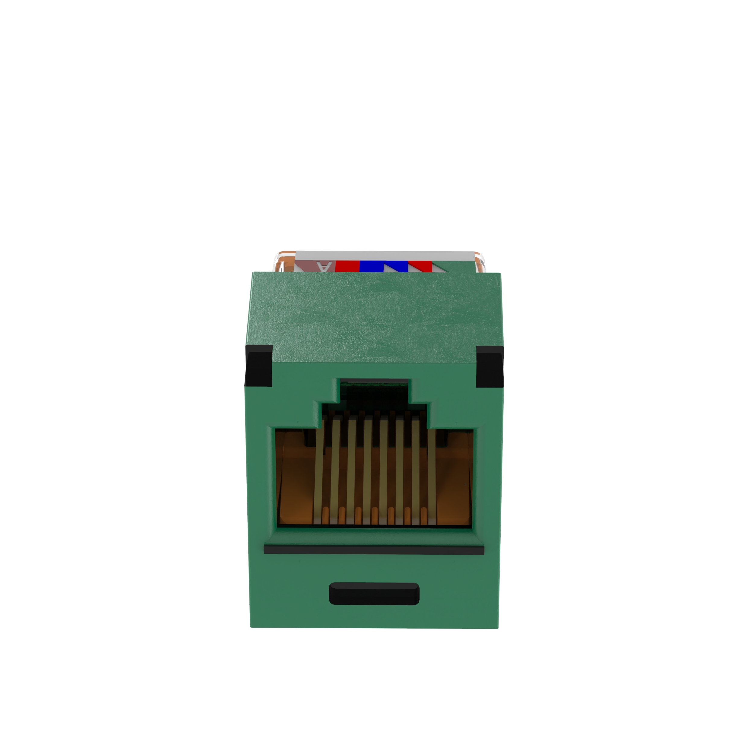 UTP RJ45 Cat 5e Leadframe Jack Module, Green