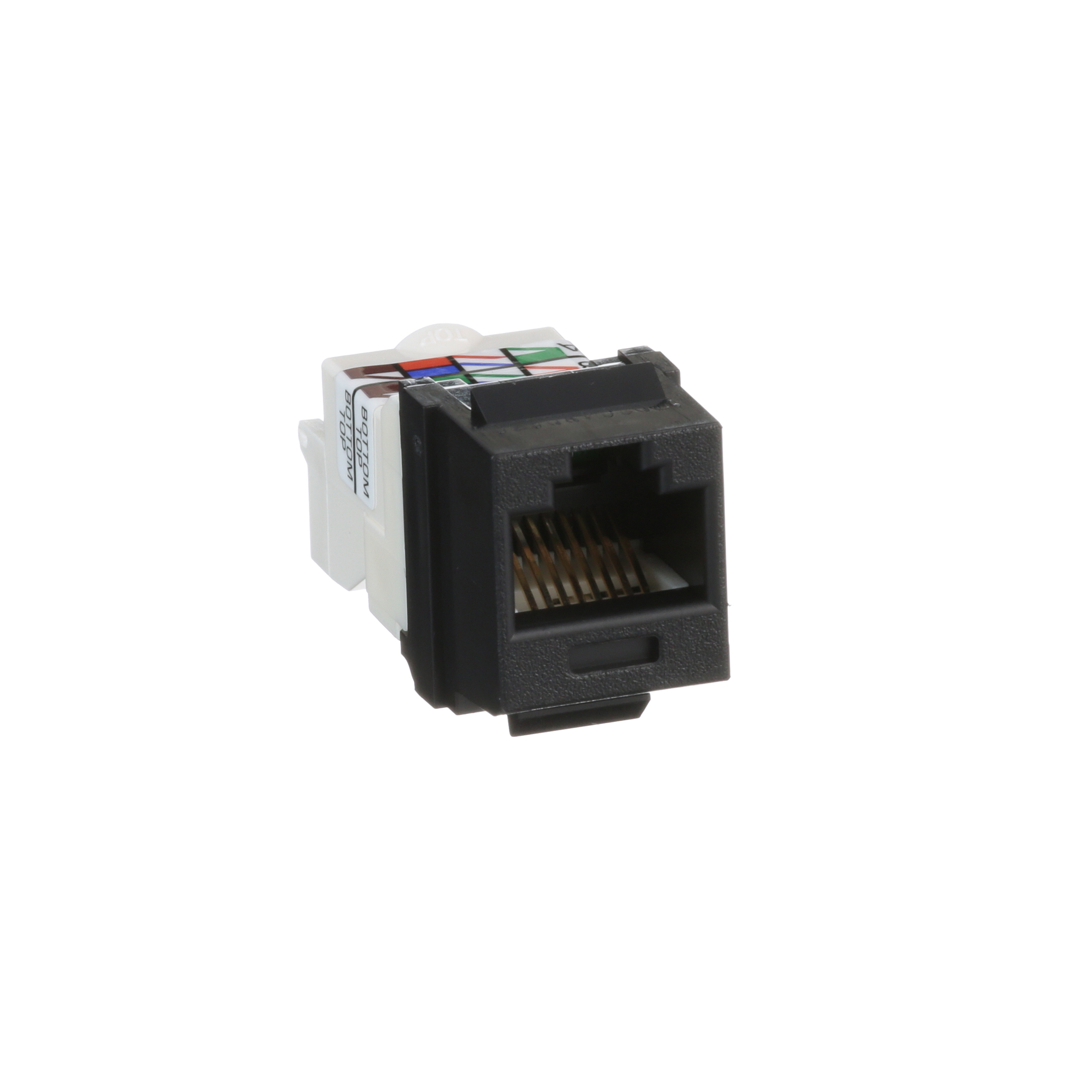UTP RJ45 Cat 6 Keystone Jack Module, Black