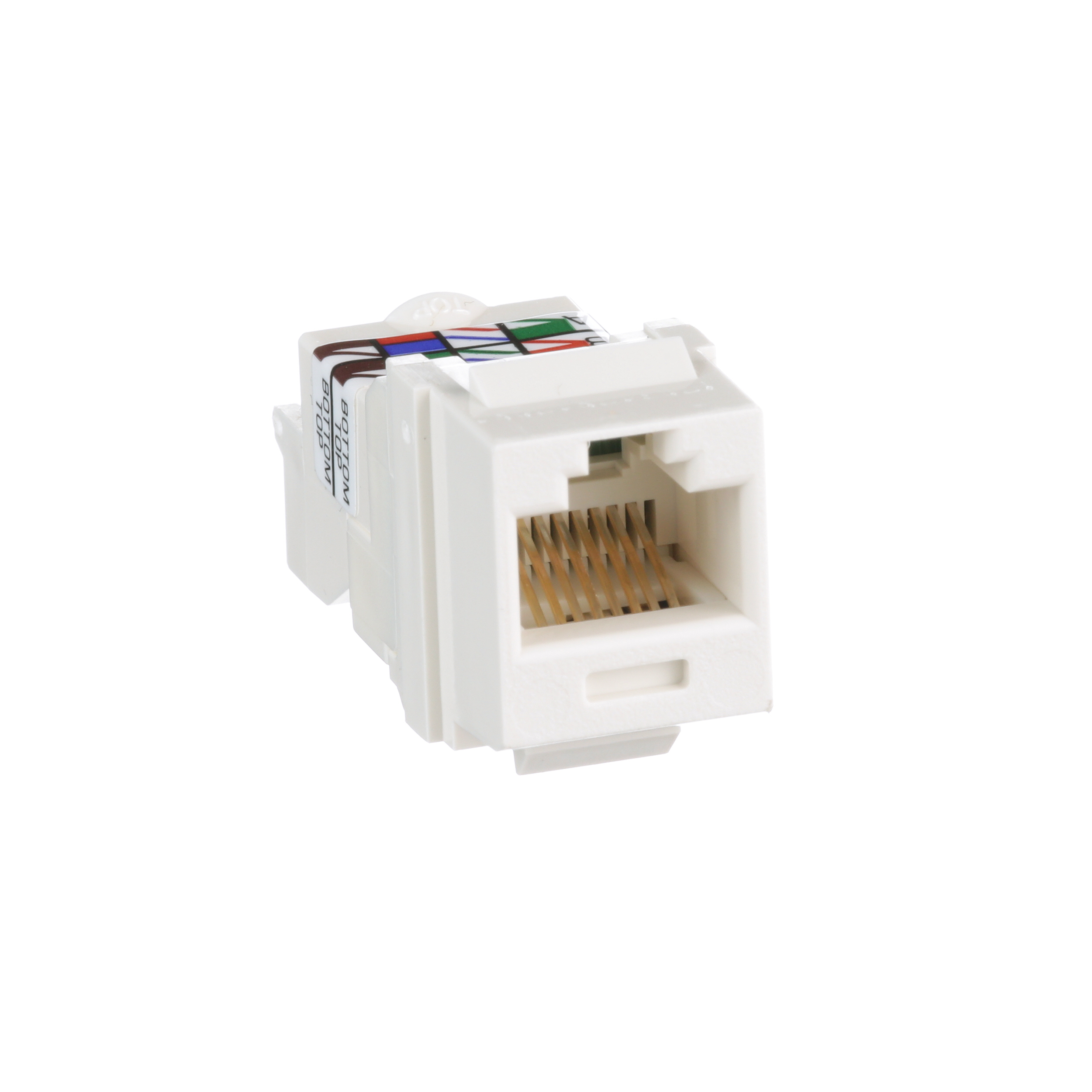 UTP RJ45 Cat 6 Keystone Jack Module, Off White