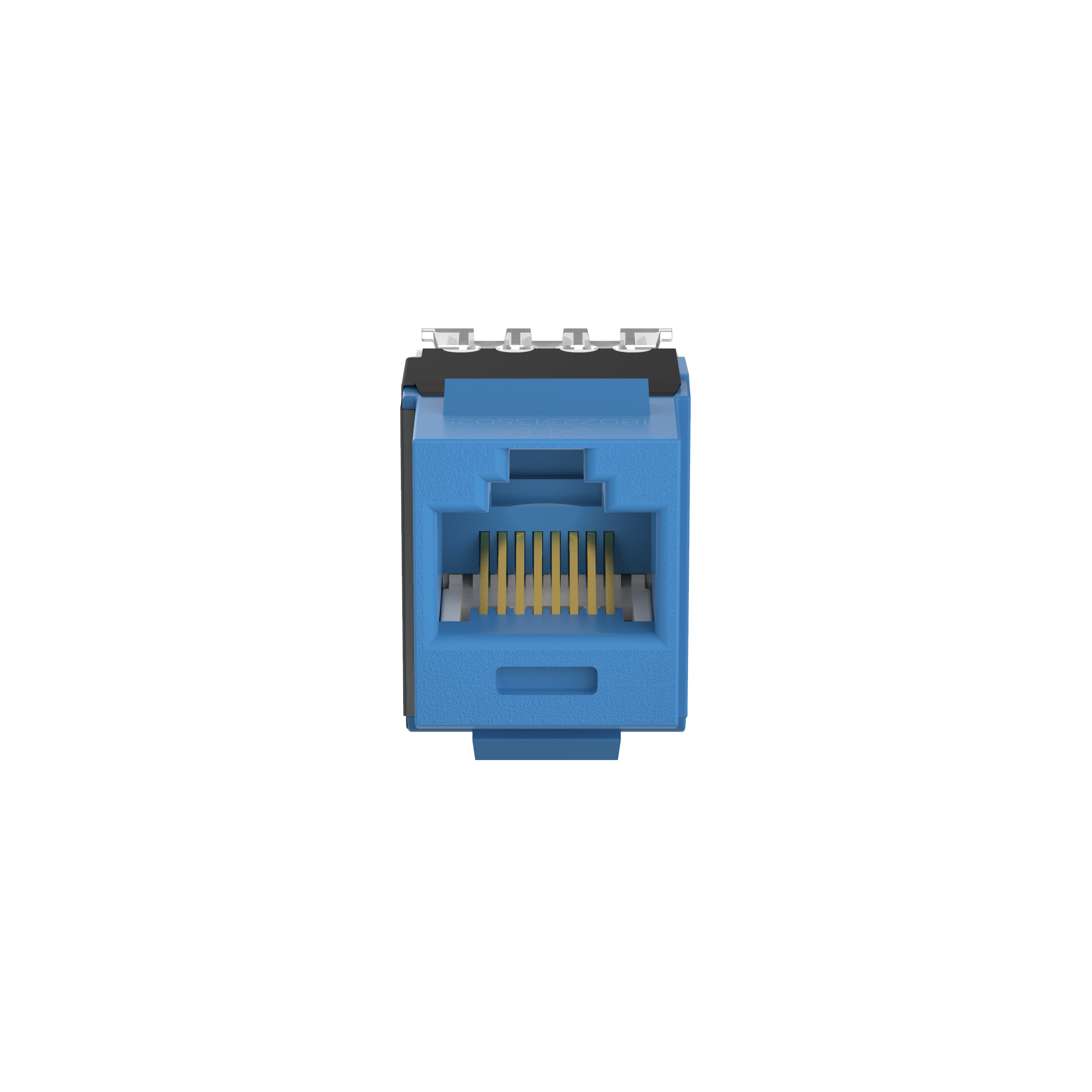 UTP RJ45 Cat 6A Keystone Punchdown Jack Module, BU