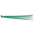 Ground Bonding Pigtail, 3 wires, 8" length, Ring Terminals