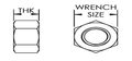 HexNut,SiliconeBronze,1/4-20UNC,PK100