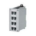 Mini-Com® 8-port DIN Rail Copper Patch Panel