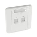 Mini-Com® 86mm x 86mm Flat Faceplate with Concealed Mounting Screws