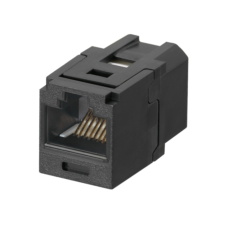 Mini-Com® Cat 5e UTP RJ45 Coupler Module, Black