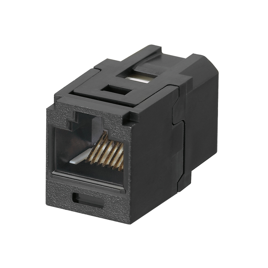 Mini-Com® Cat 6 UTP RJ45 Coupler Module, Black