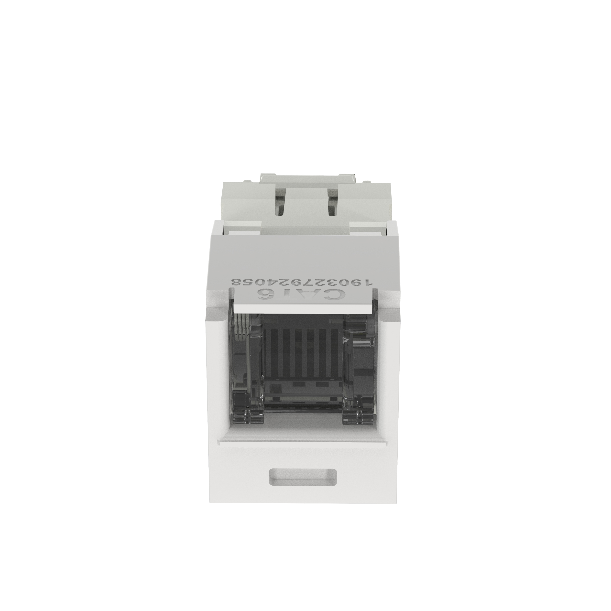 Mini-Com® RJ45 Cat 6 Shuttered TG Jack Module, AW
