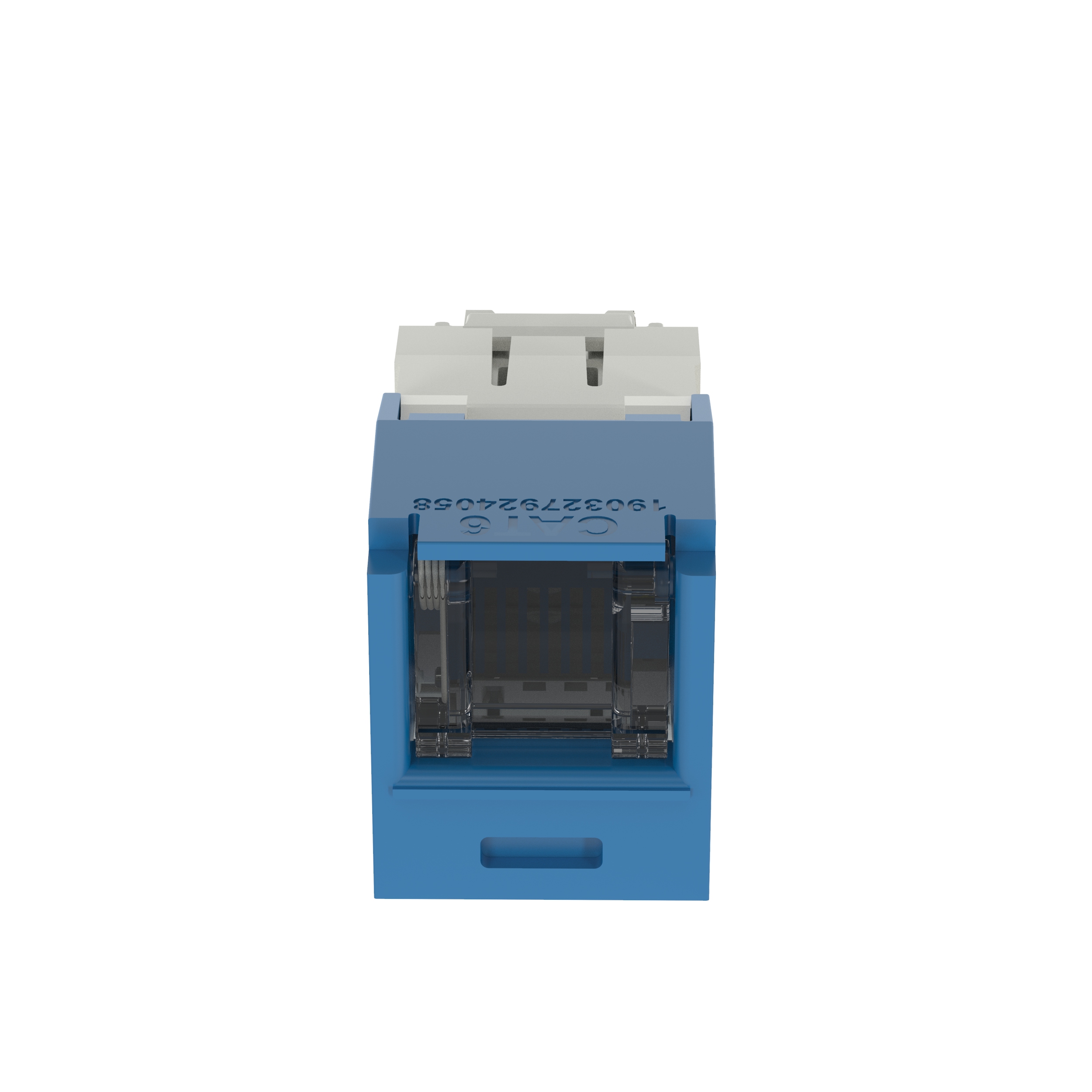 Mini-Com® RJ45 Cat 6 Shuttered TG Jack Module, BU