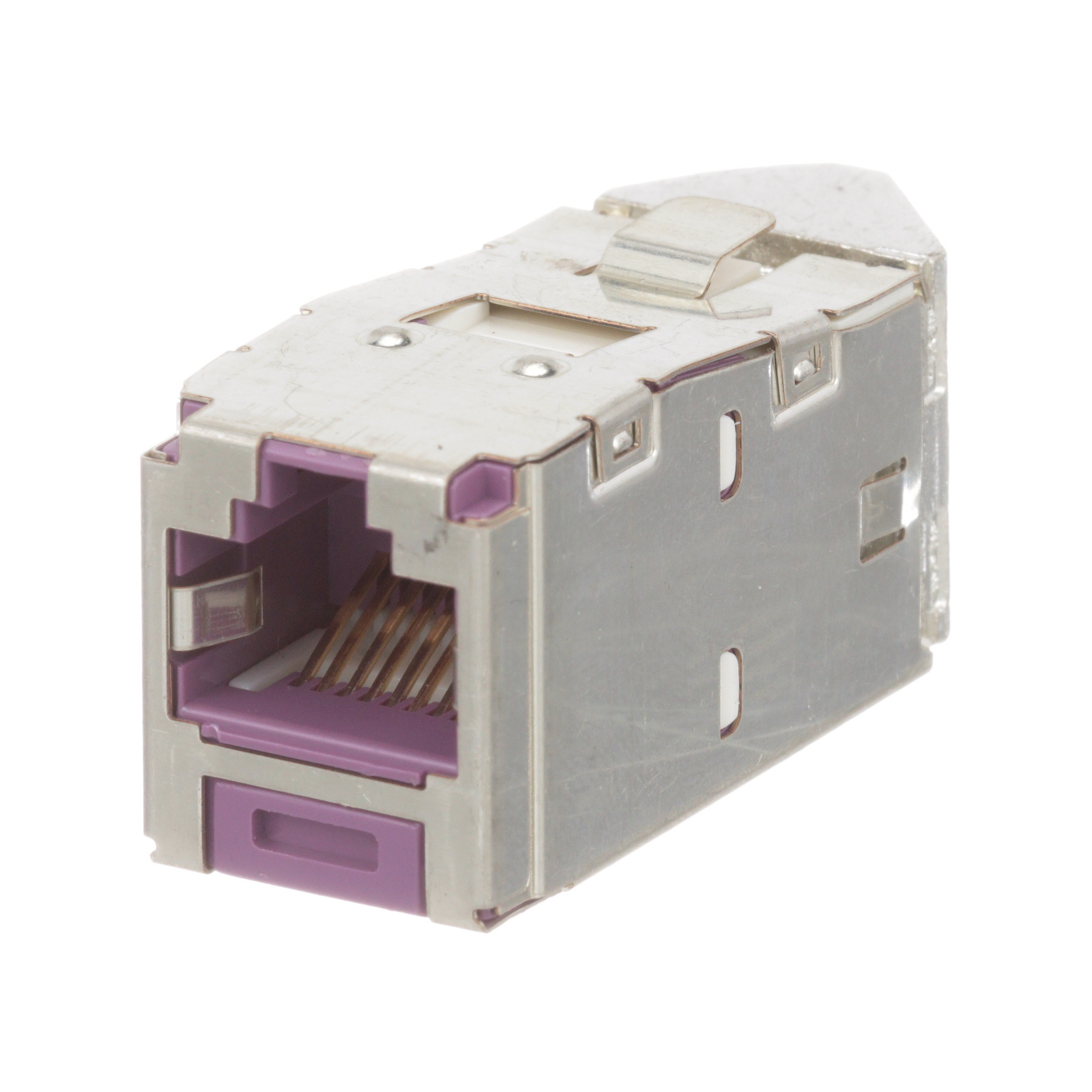 Mini-Com® STP RJ45 Cat 6 Left/Right TG Jack Module, Violet