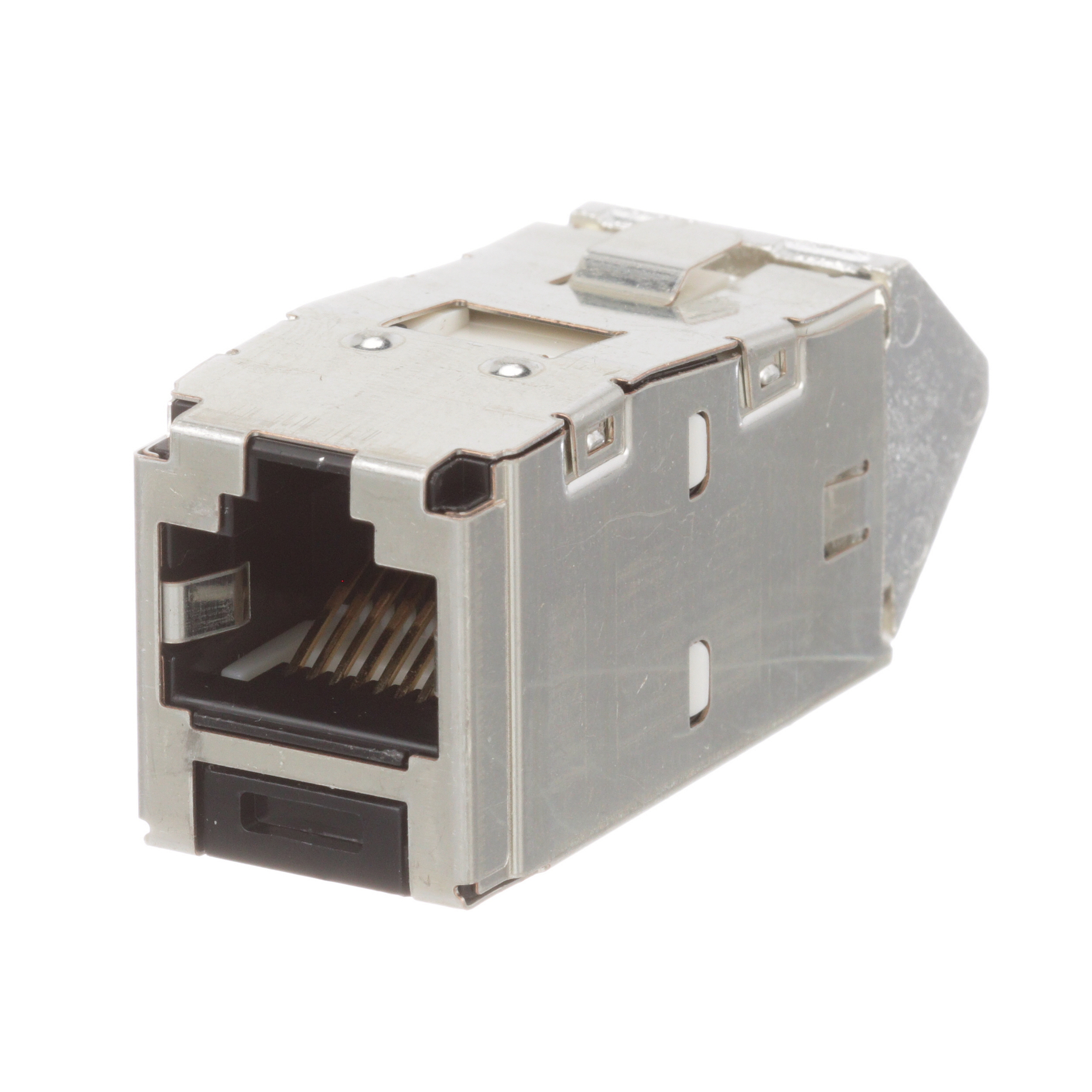 Mini-Com® STP RJ45 Cat 6 Up/Down TG Jack Module, Black