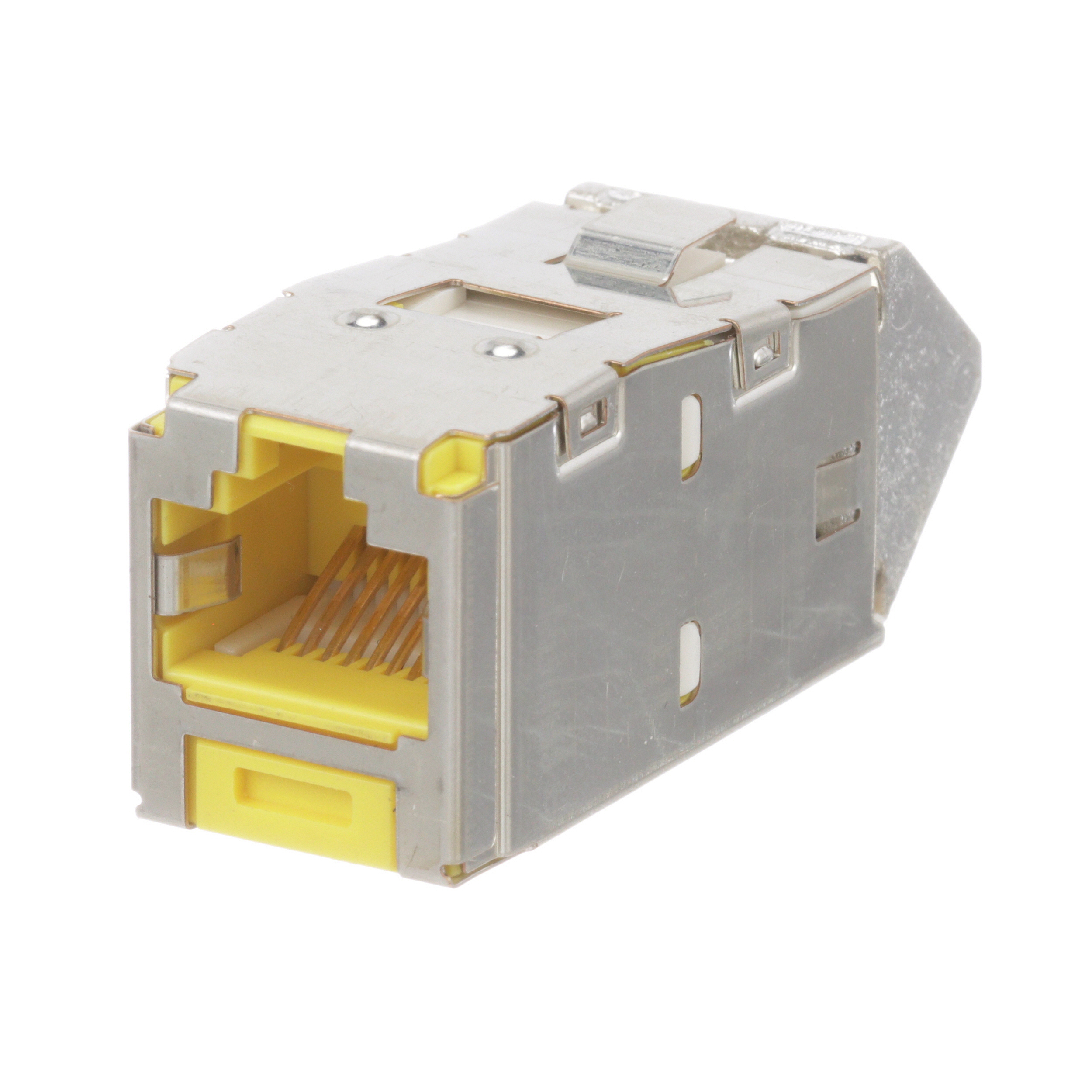 Mini-Com® STP RJ45 Cat 6 Up/Down TG Jack Module, Yellow