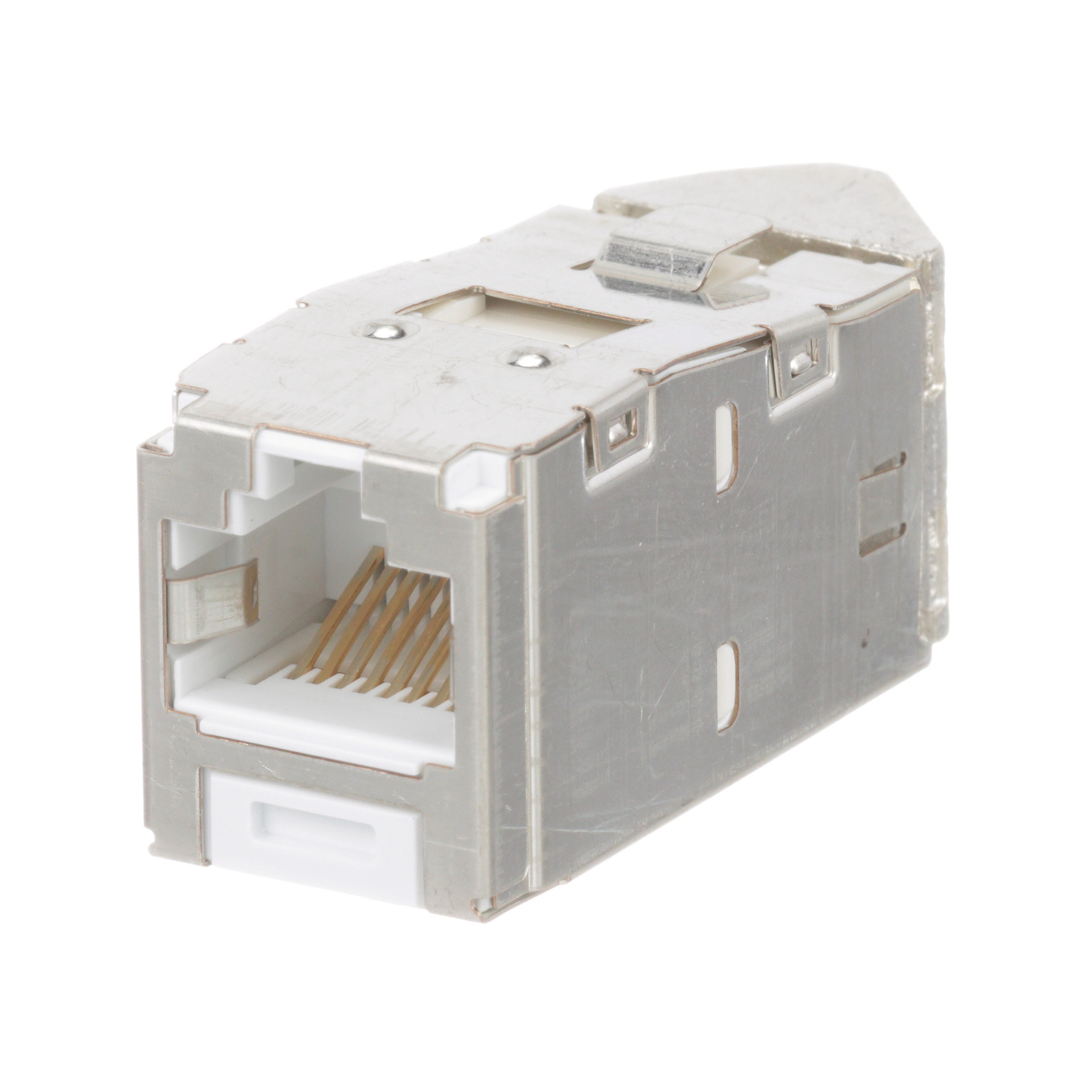 Mini-Com® STP RJ45 Cat 6A Left/Right TG Jack Module, White