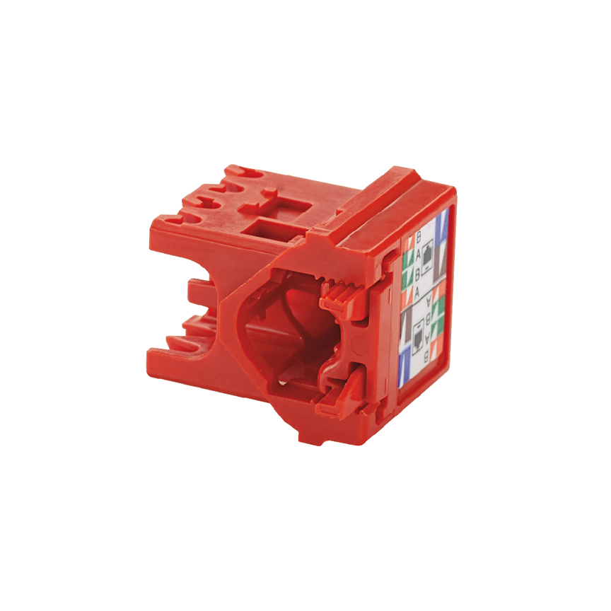 Mini-Com® UTP Cat 5e Right Angle TG Wirecap, Red