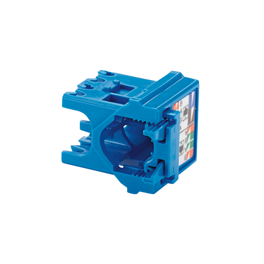 Mini-Com® UTP Cat 6A Right Angle TG Wirecap, Blue