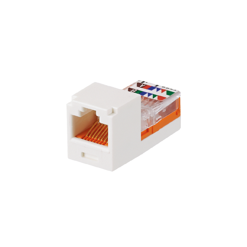 Mini-Com® UTP RJ45 Cat 5e Leadframe Jack Module, Arctic White