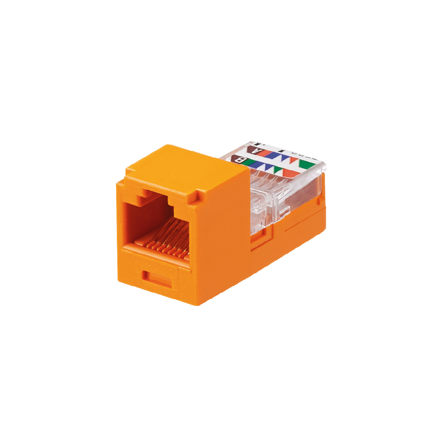 Mini-Com® UTP RJ45 Cat 5e Leadframe Jack Module, Orange