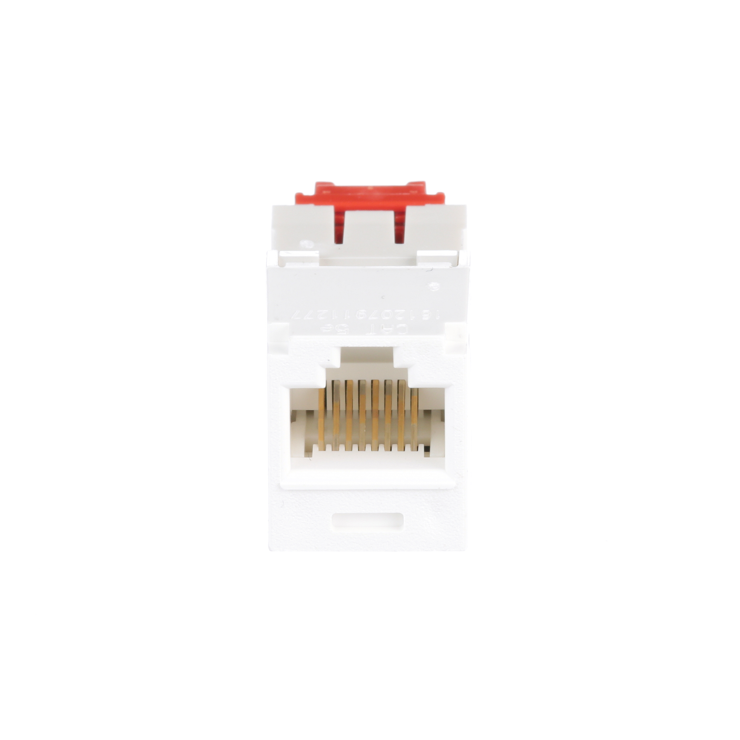 Mini-Com® UTP RJ45 Cat 5e TG Jack Module, Arctic White
