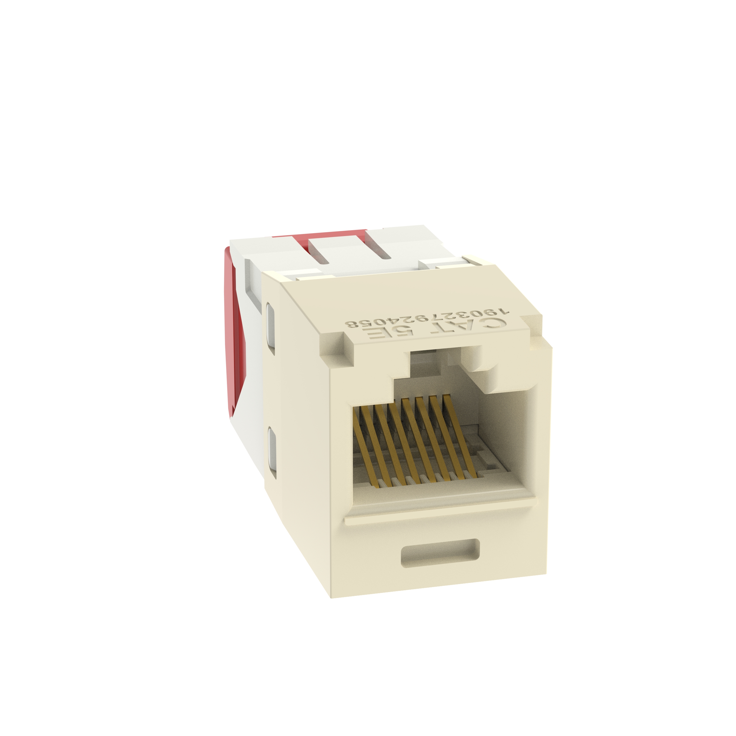 Mini-Com® UTP RJ45 Cat 5e TG Jack Module, Electric Ivory