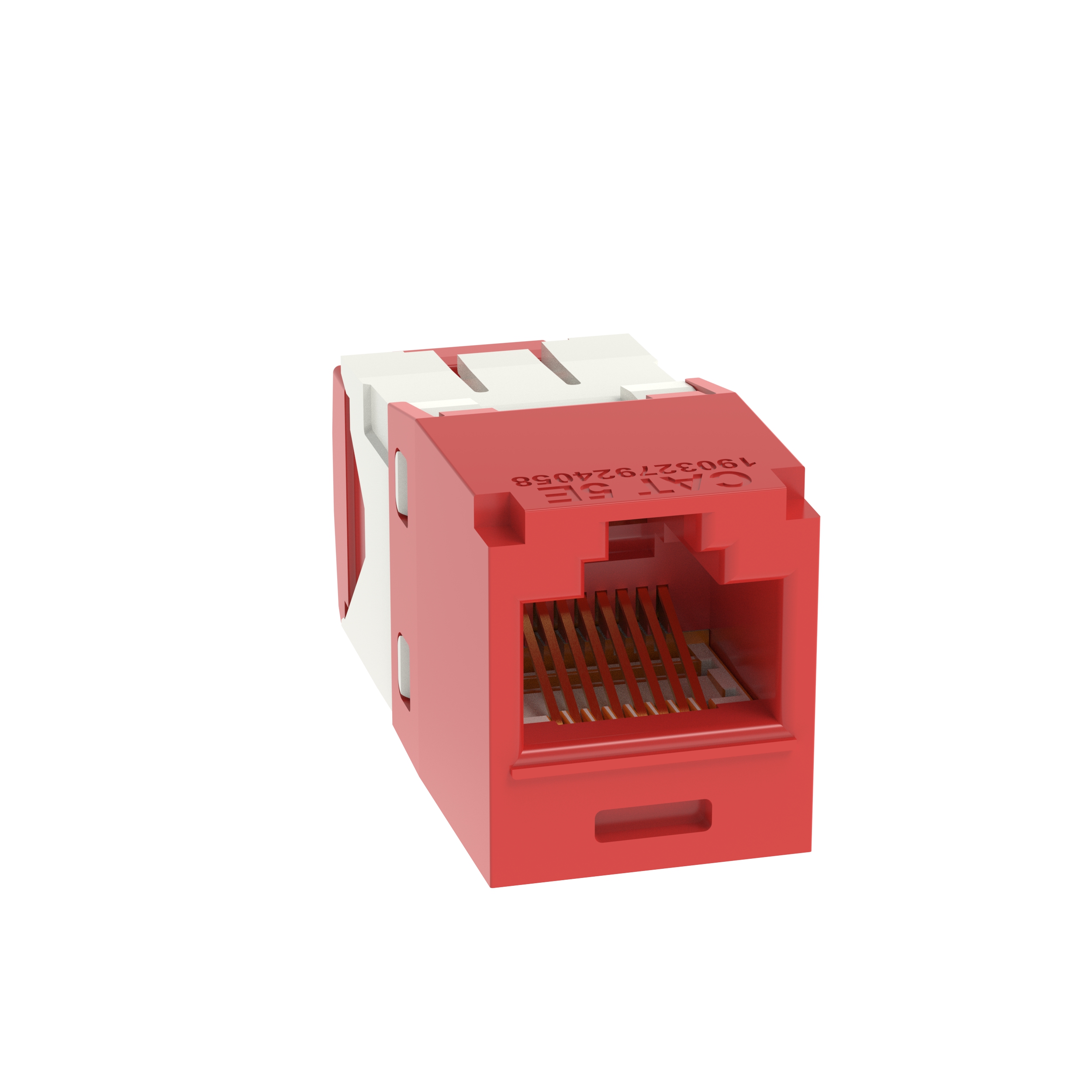 Mini-Com® UTP RJ45 Cat 5e TG Jack Module, Red