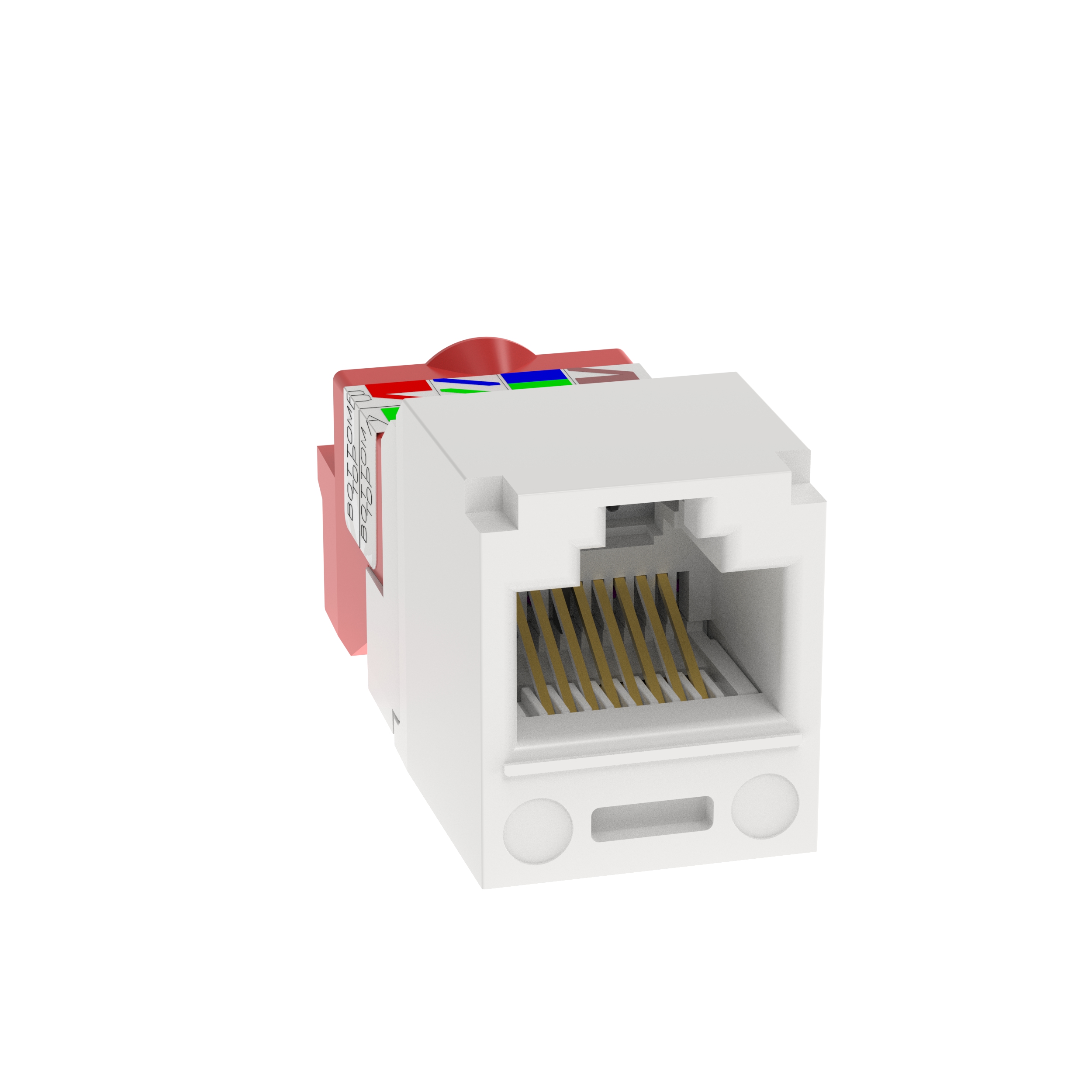 Mini-Com® UTP RJ45 Cat 5e TP-Style Jack Module, Arctic White