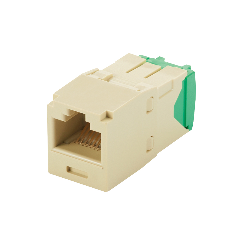 Mini-Com® UTP RJ45 Cat 6 28/30 AWG TG Jack Module, Electric Ivory