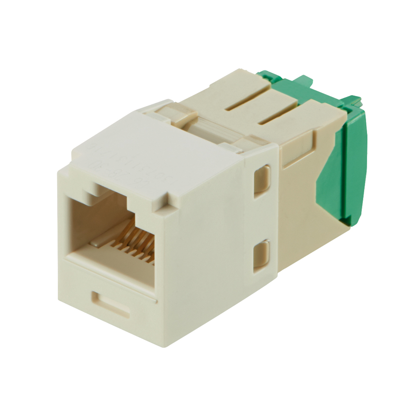 Mini-Com® UTP RJ45 Cat 6 28/30 AWG TG Jack Module, White