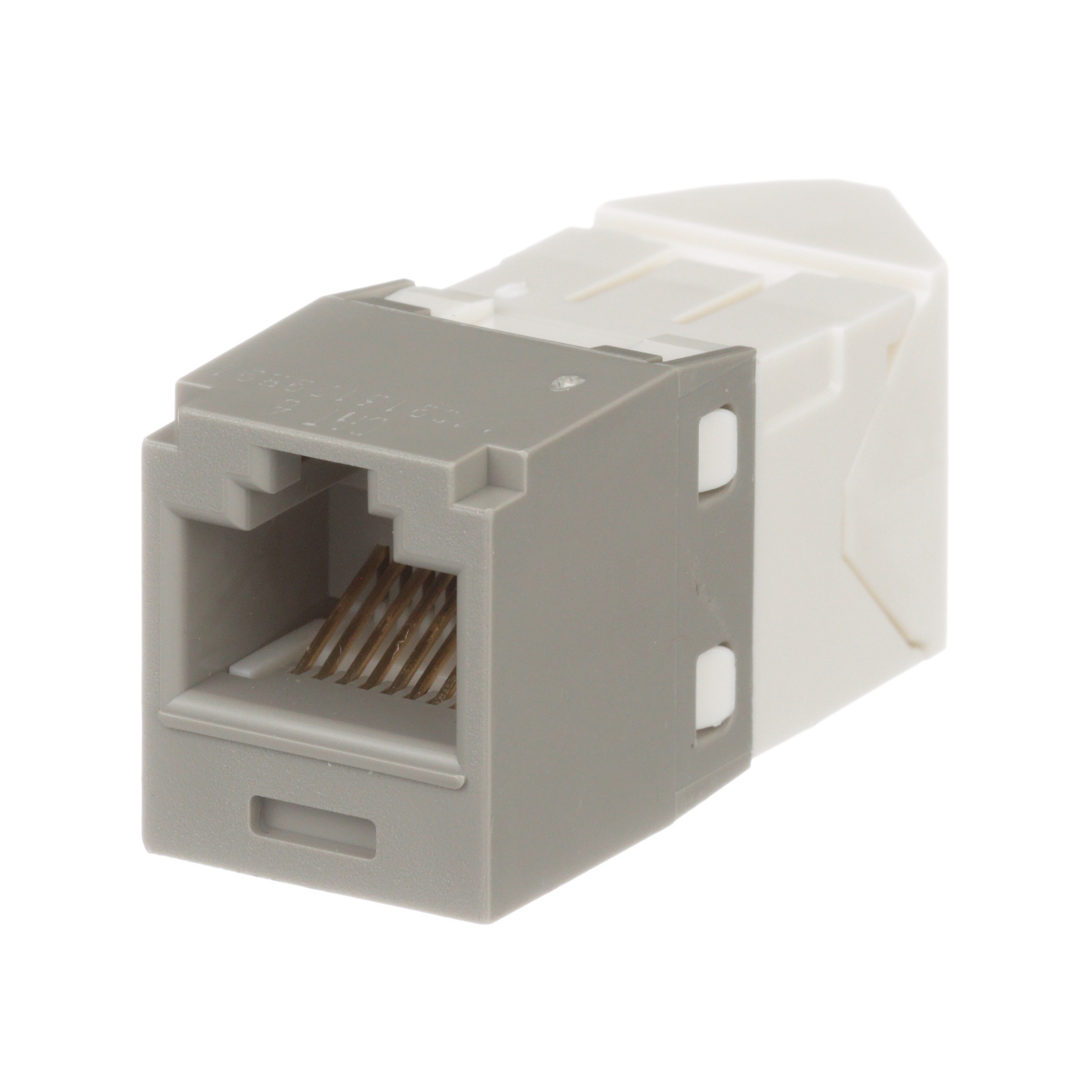 Mini-Com® UTP RJ45 Cat 6 Left/Right TG Jack Module, Int'l Gray