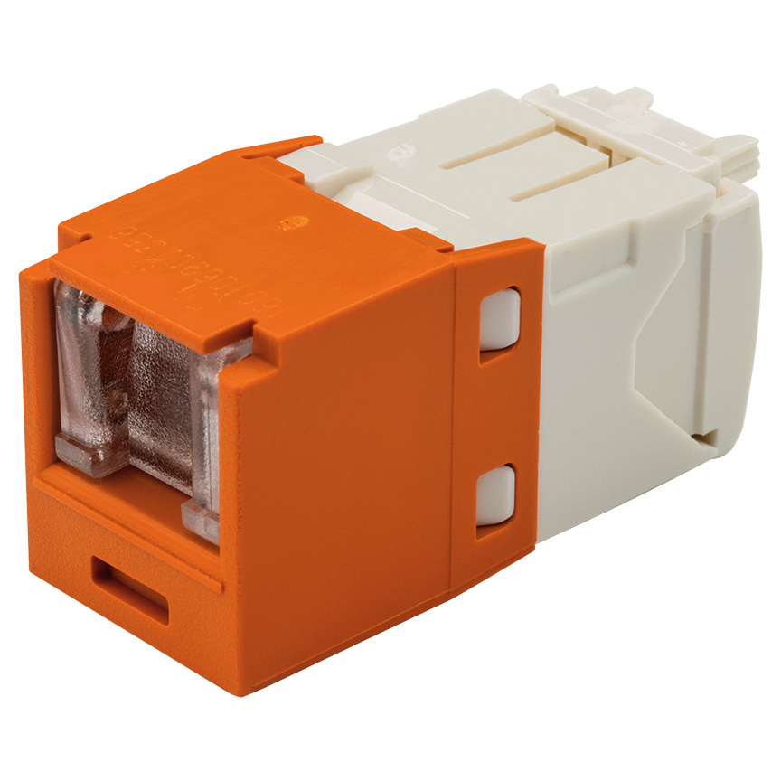 Mini-Com® UTP RJ45 Cat 6 Shuttered TG Jack Module, Orange