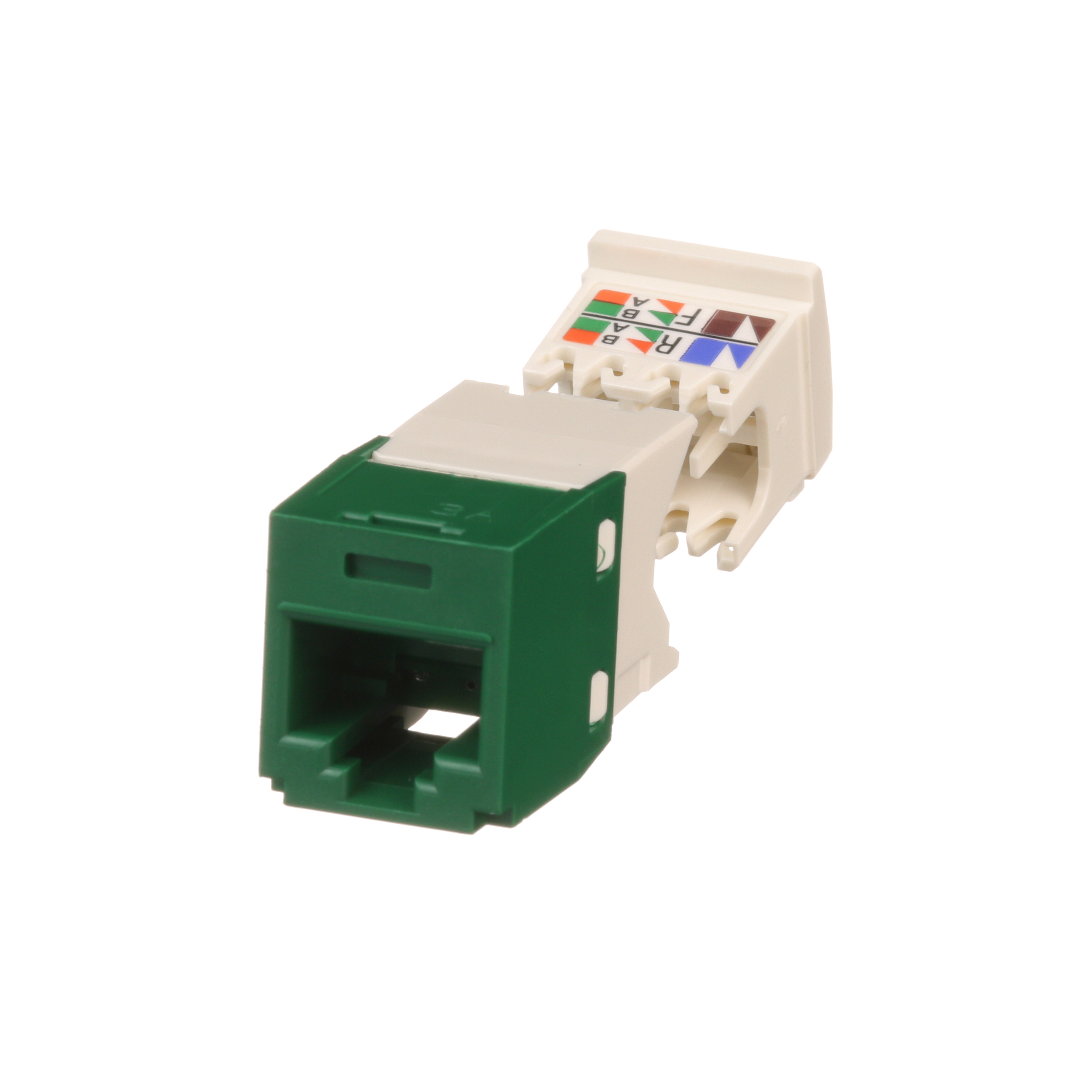 Mini-Com® UTP RJ45 Cat 6 TG Jack Module, Green