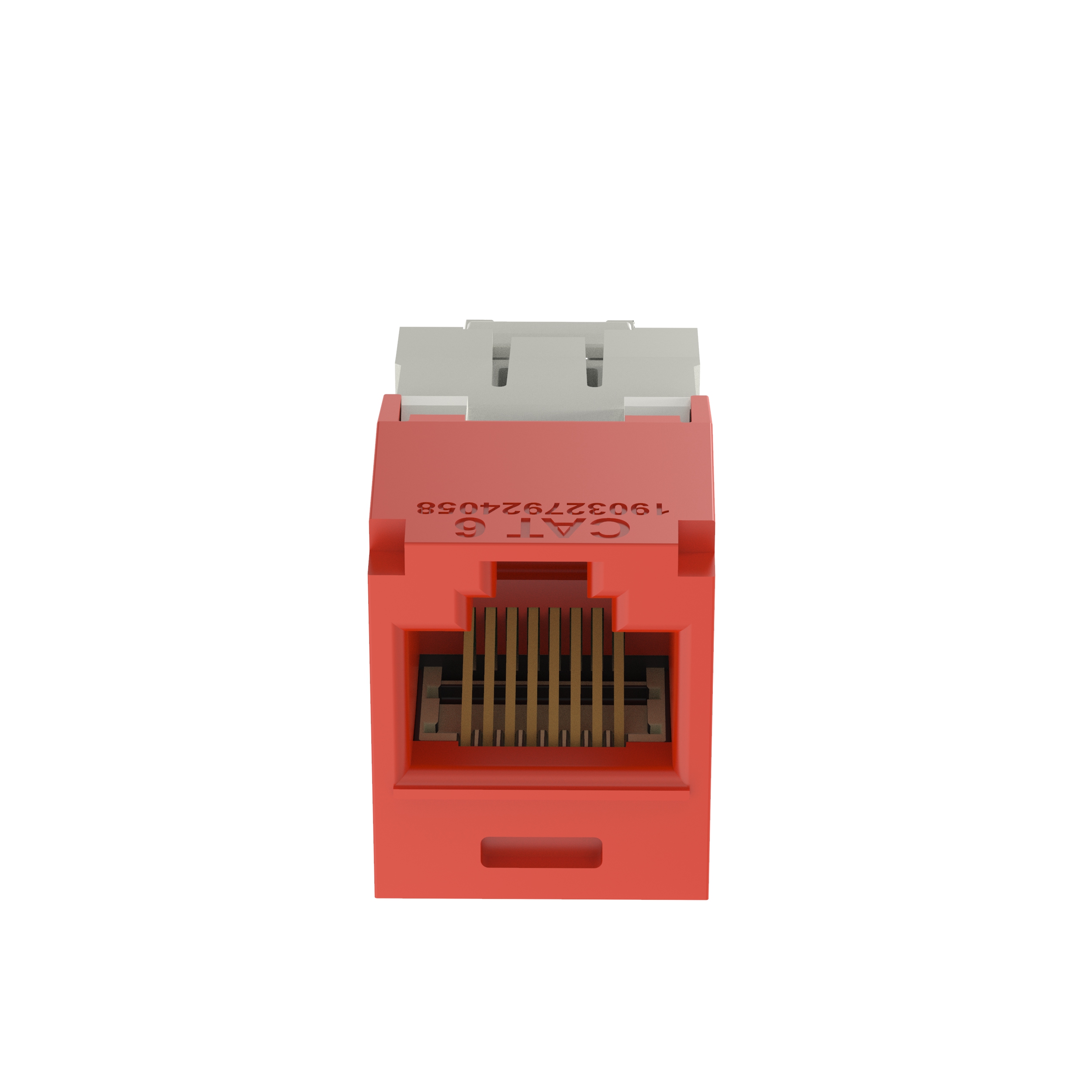 Mini-Com® UTP RJ45 Cat 6 TG Jack Module, Red