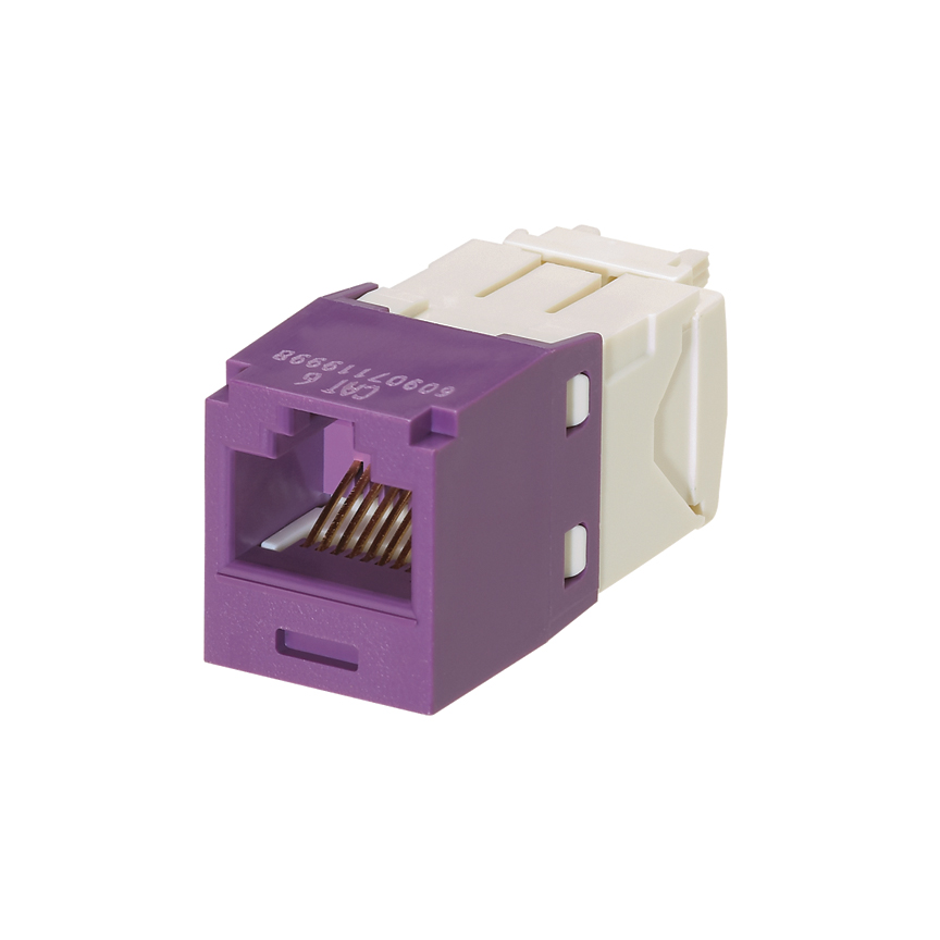 Mini-Com® UTP RJ45 Cat 6 TG Jack Module, Violet