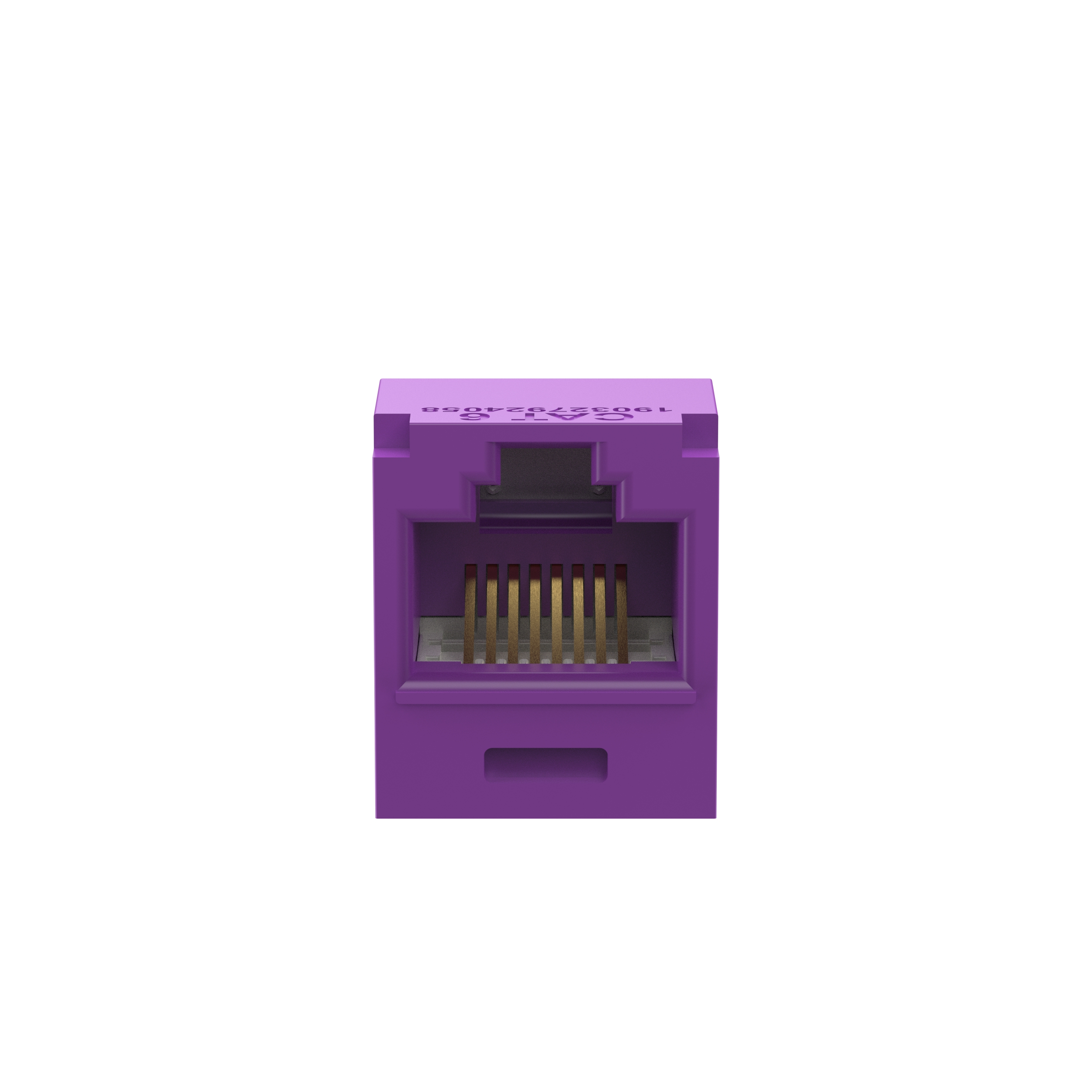 Mini-Com® UTP RJ45 Cat 6 TG Jack Module, Violet