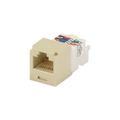 Mini-Com® UTP RJ45 Cat 6 TP-Style Jack Module, Electric Ivory