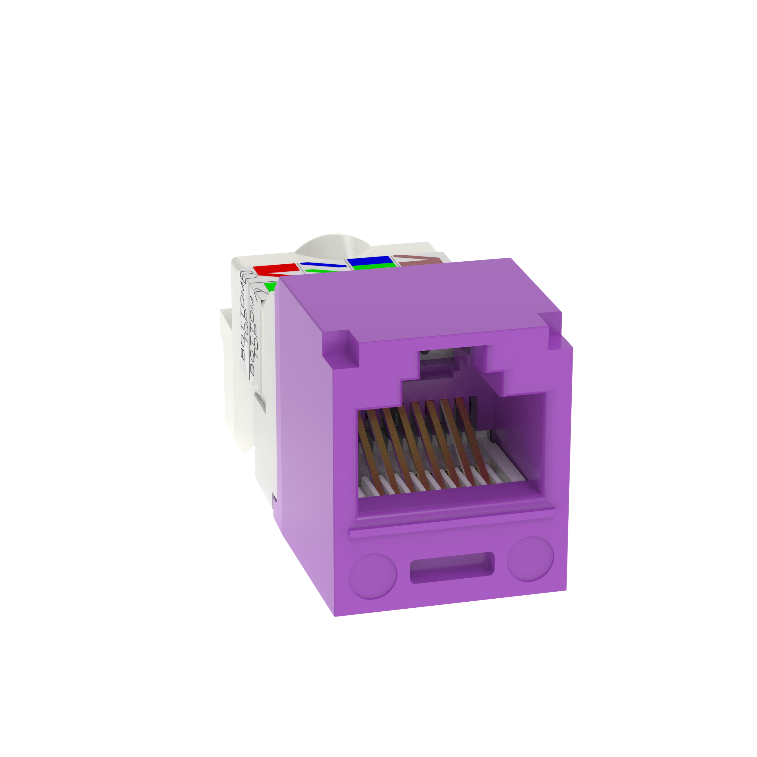 Mini-Com® UTP RJ45 Cat 6 TP-Style Jack Module, Violet